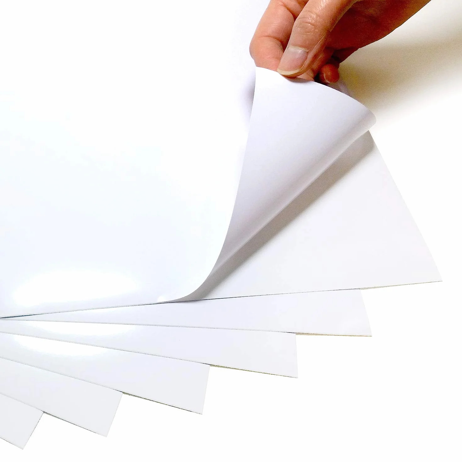 Papier vinyle blanc imperméable A4 pour impression laser, lot de 10 feuilles autocollantes brillantes