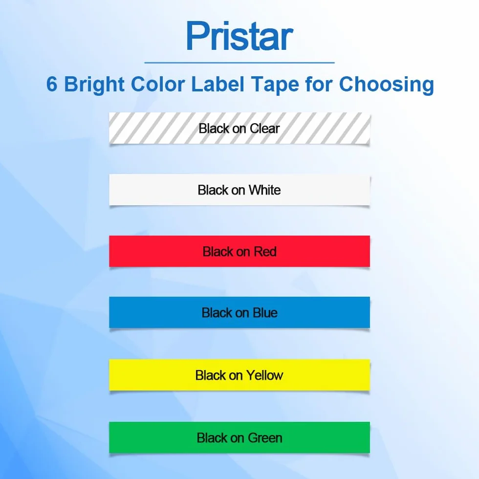 Ruban pour Étiqueteuse Pristar 12mm x 4m Compatible Dynmo 12267 LT-100H LT-100T
