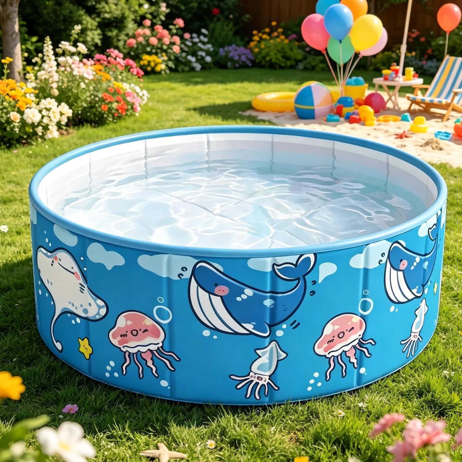 Piscine extérieure pour, Grande Piscine Pliable et Non Gonflable, c | Piscine Pour Pataugeoire Extérieure Pour Sol Extérieur Arrière-cour Plage Fête D' Adultes Garçons Filles F