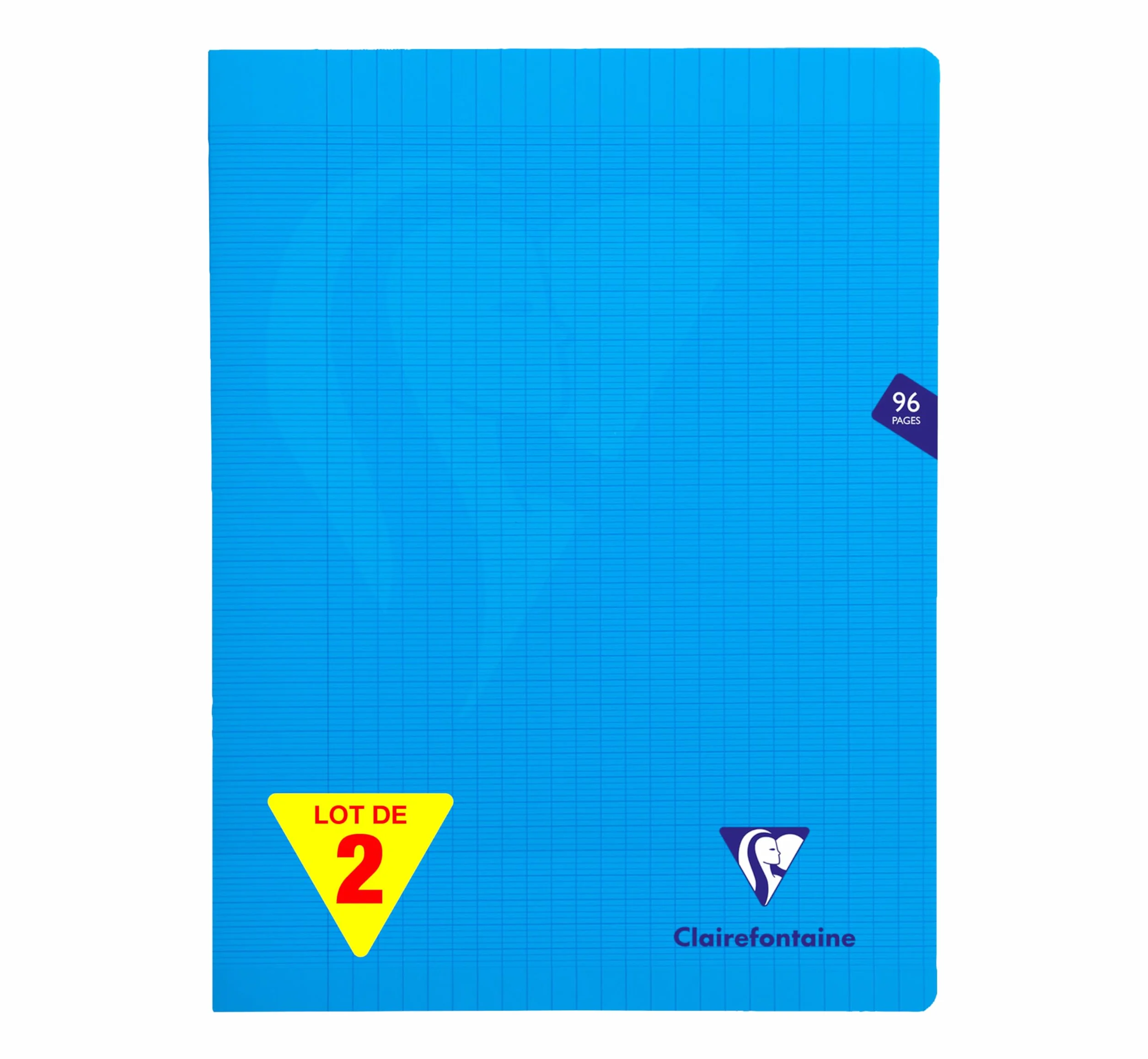 Clairefontaine Cahiers Agrafés Mimesys 24x32 cm 96 Pages Grands Carreaux 90 g Couverture Polypro Bleu