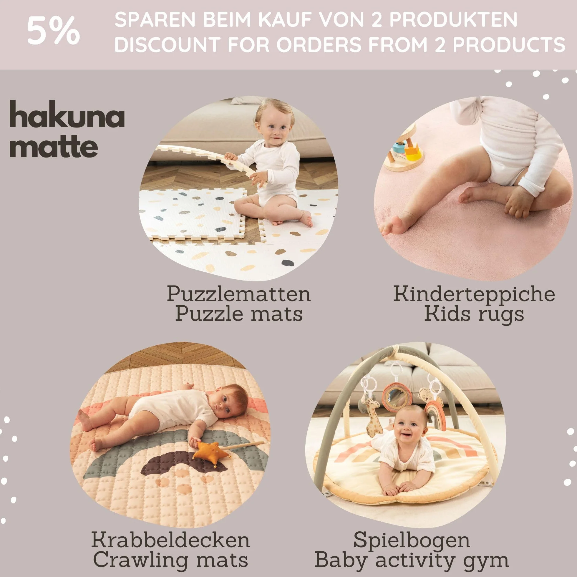 Hakuna Matte Tapis de Jeu Mousse Enfant Voiture 1,2 x 1,2 m 16 Dalles Puzzle Épaisses +20% Certifié EN71 Antidérapant