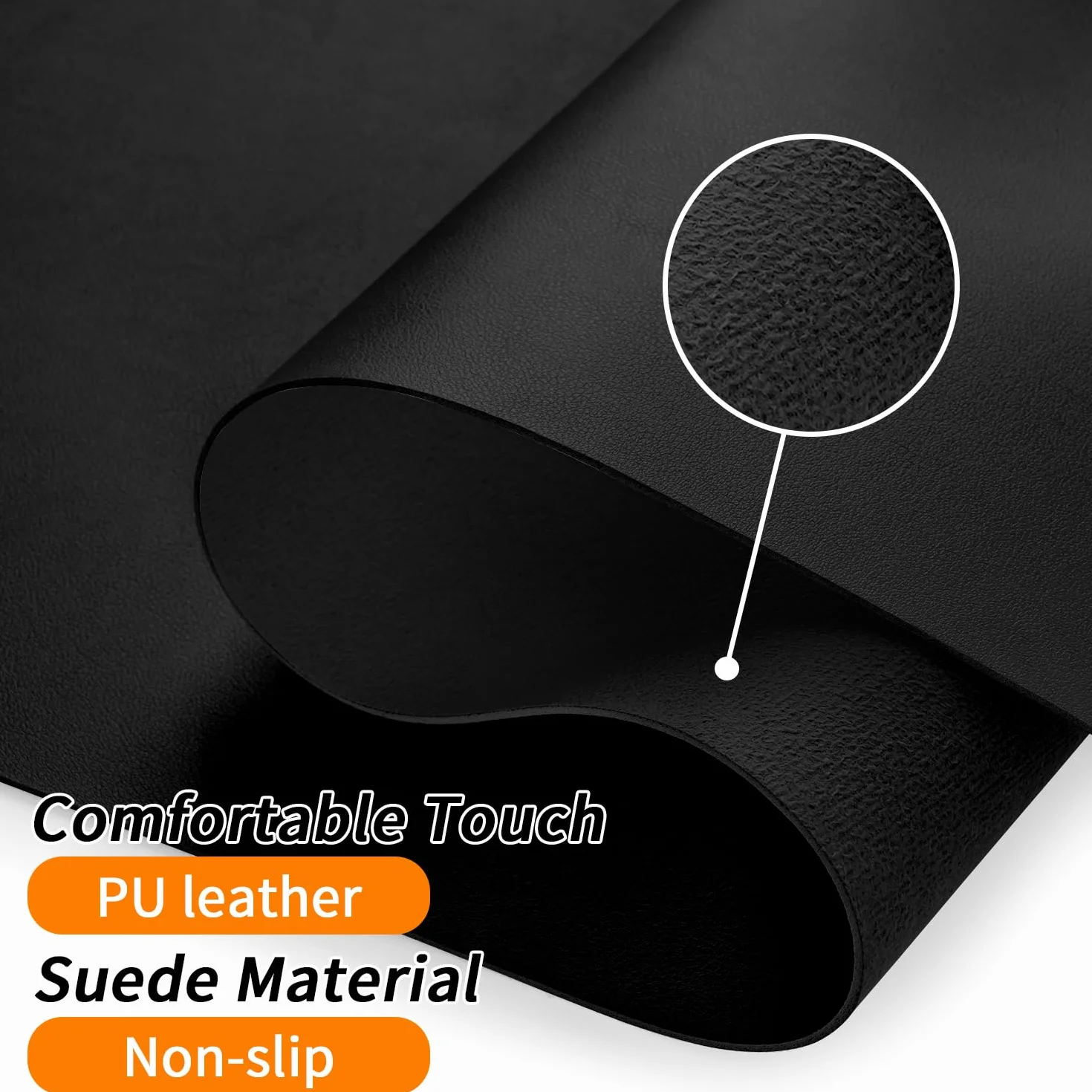 Niviy Tapis de Souris Cuir PU 60x40cm Antidérapant Imperméable Sous-Main Bureau