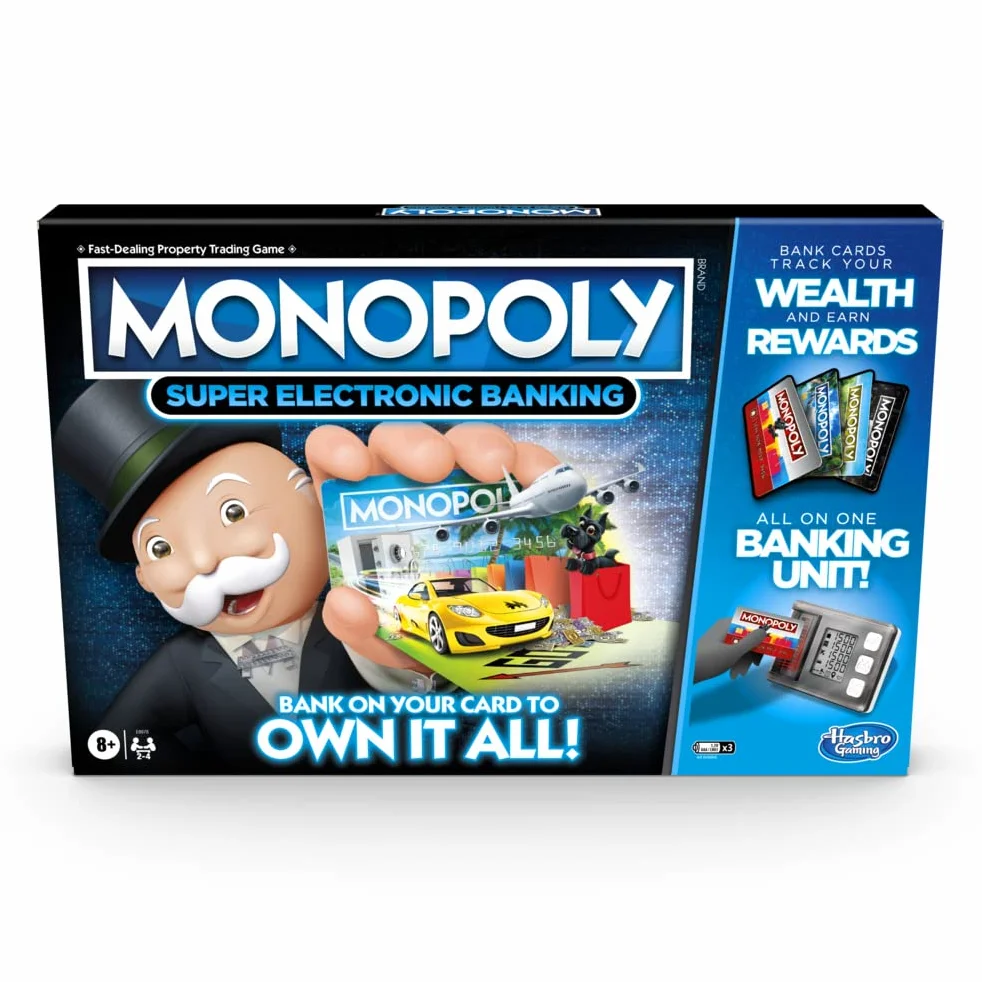 Monopoly Ultimate Rewards Board Game; Electronic Banking Unit; Choose Your Rewards; Cashless Gameplay; Tap Technology; for Ages 8 and Up