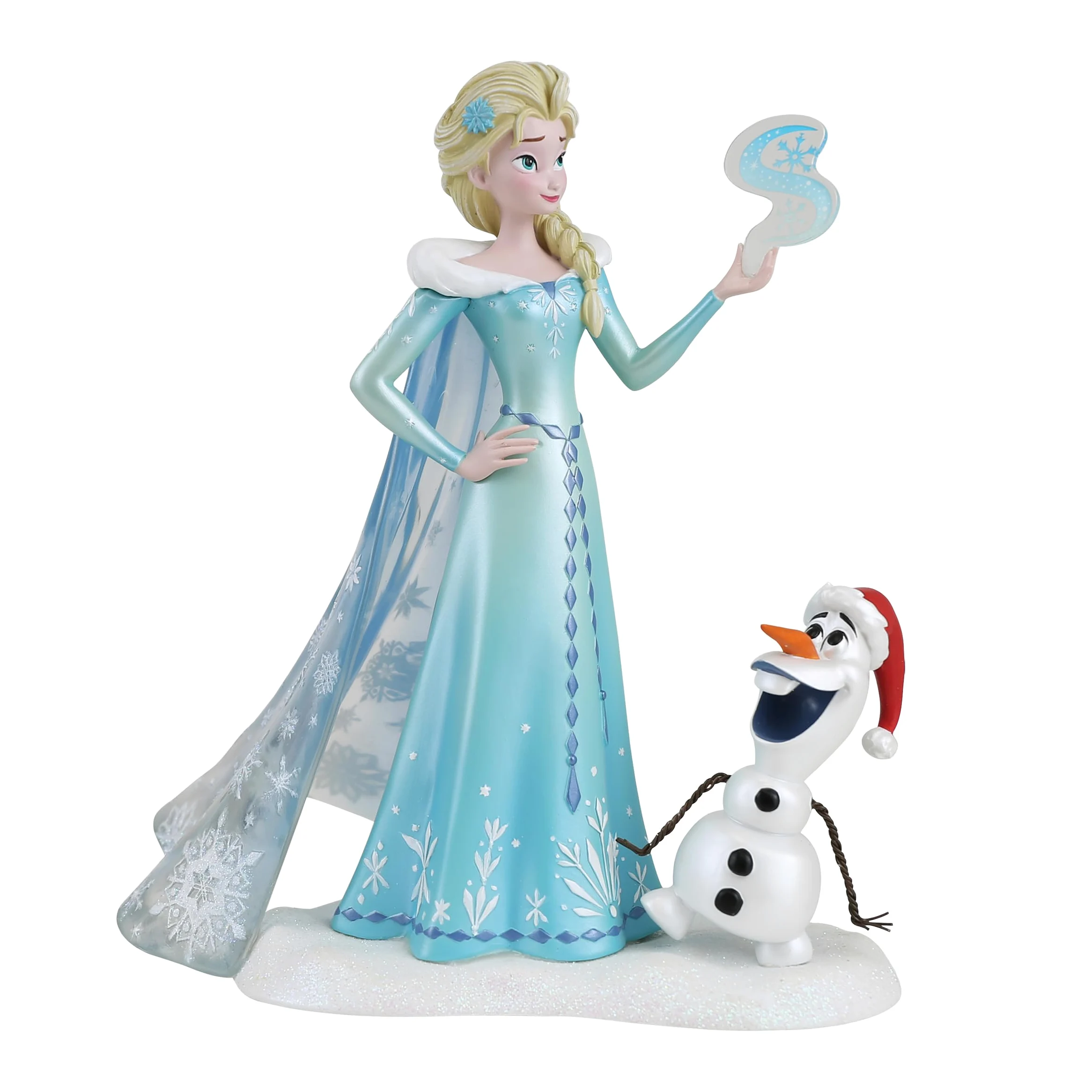 Enesco Disney Showcase Figurine La Reine des Neiges Elsa et Olaf Scène d'hiver enneigée, 20,3 cm, multicolore