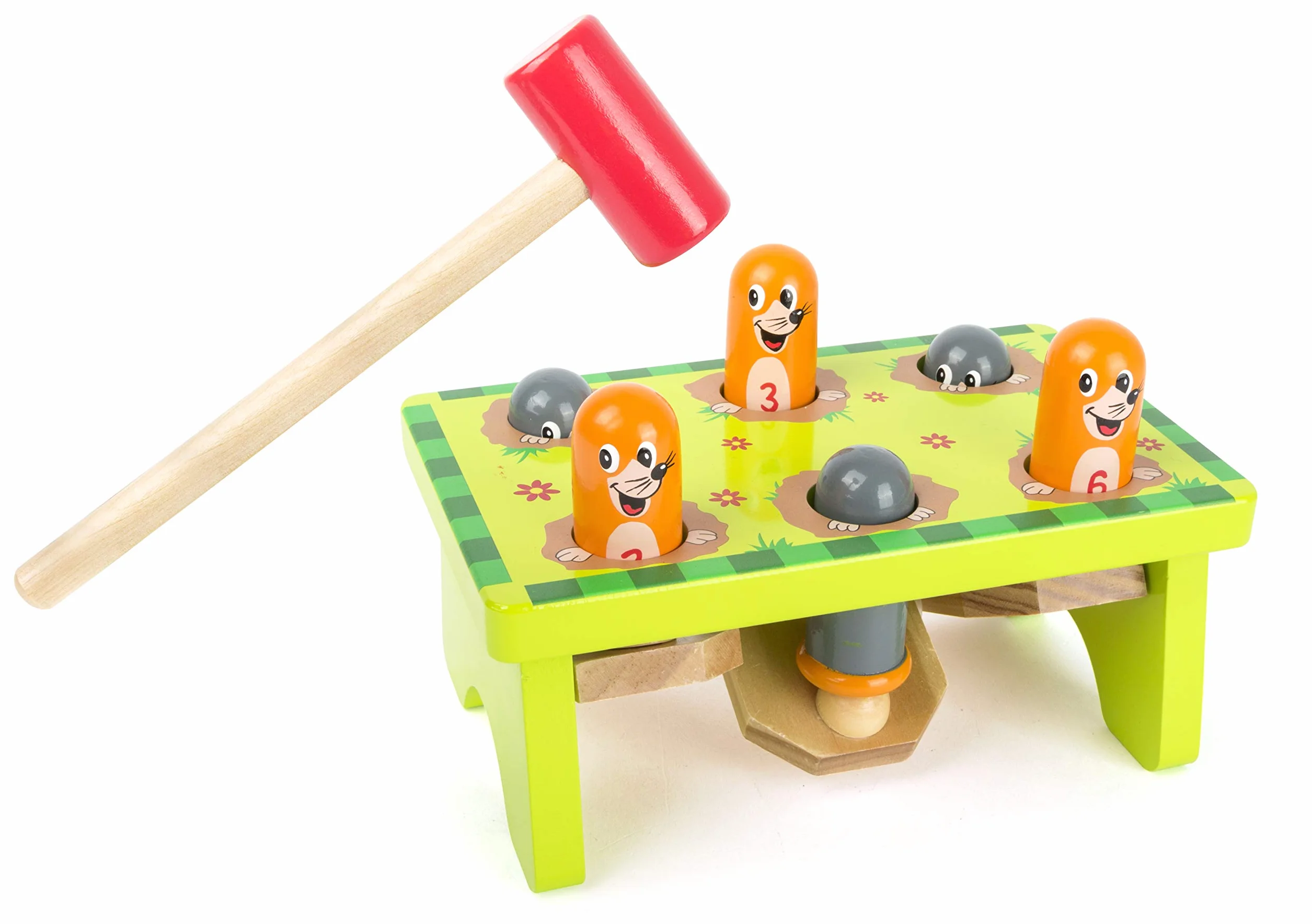 Banc à marteler Tape sur la taupe small foot FSC® 100% jeu en bois 18 mois 11162