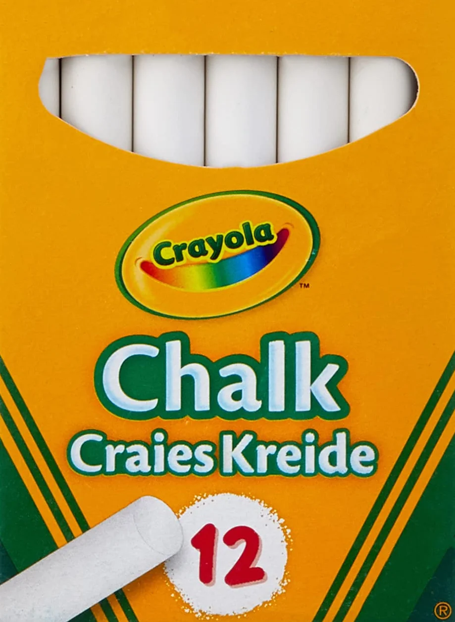 CRAYOLA Craies blanches pour tableau set de 12 pièces sans poussière