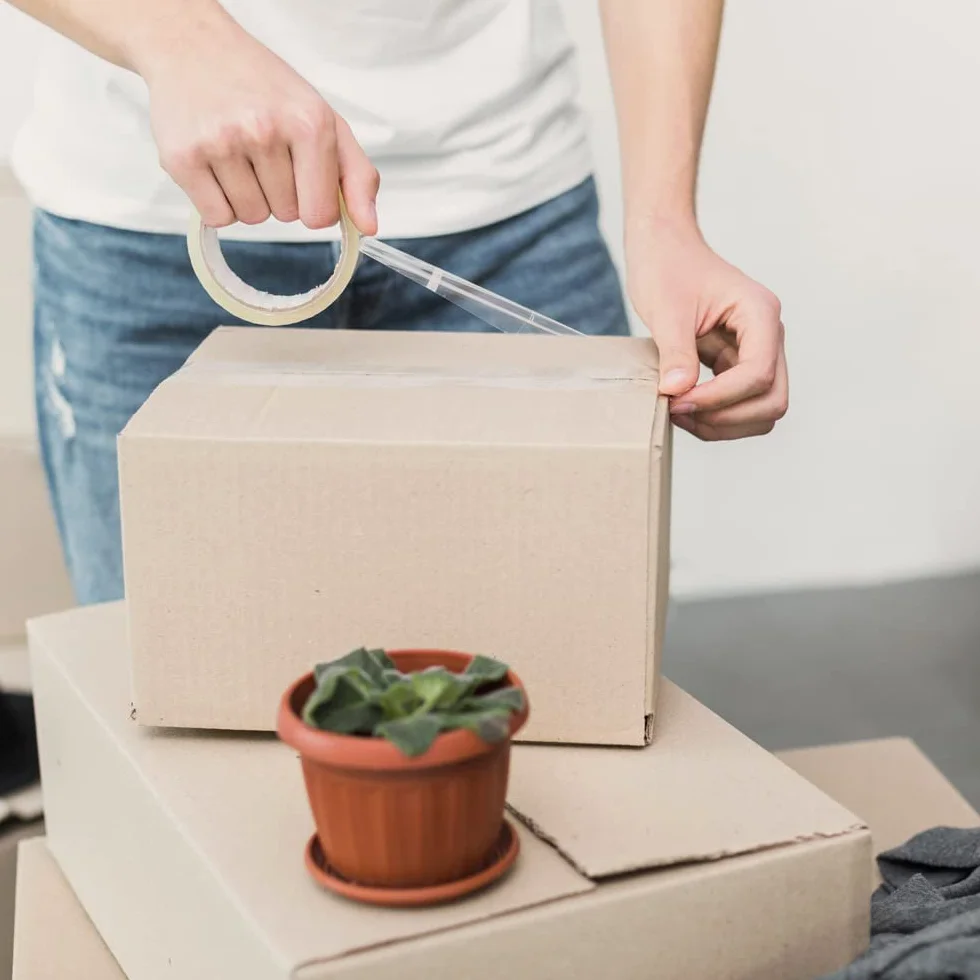 Boîtes en carton renforcé 20x20x20 cm simple cannelure recyclé - Pack de 25
