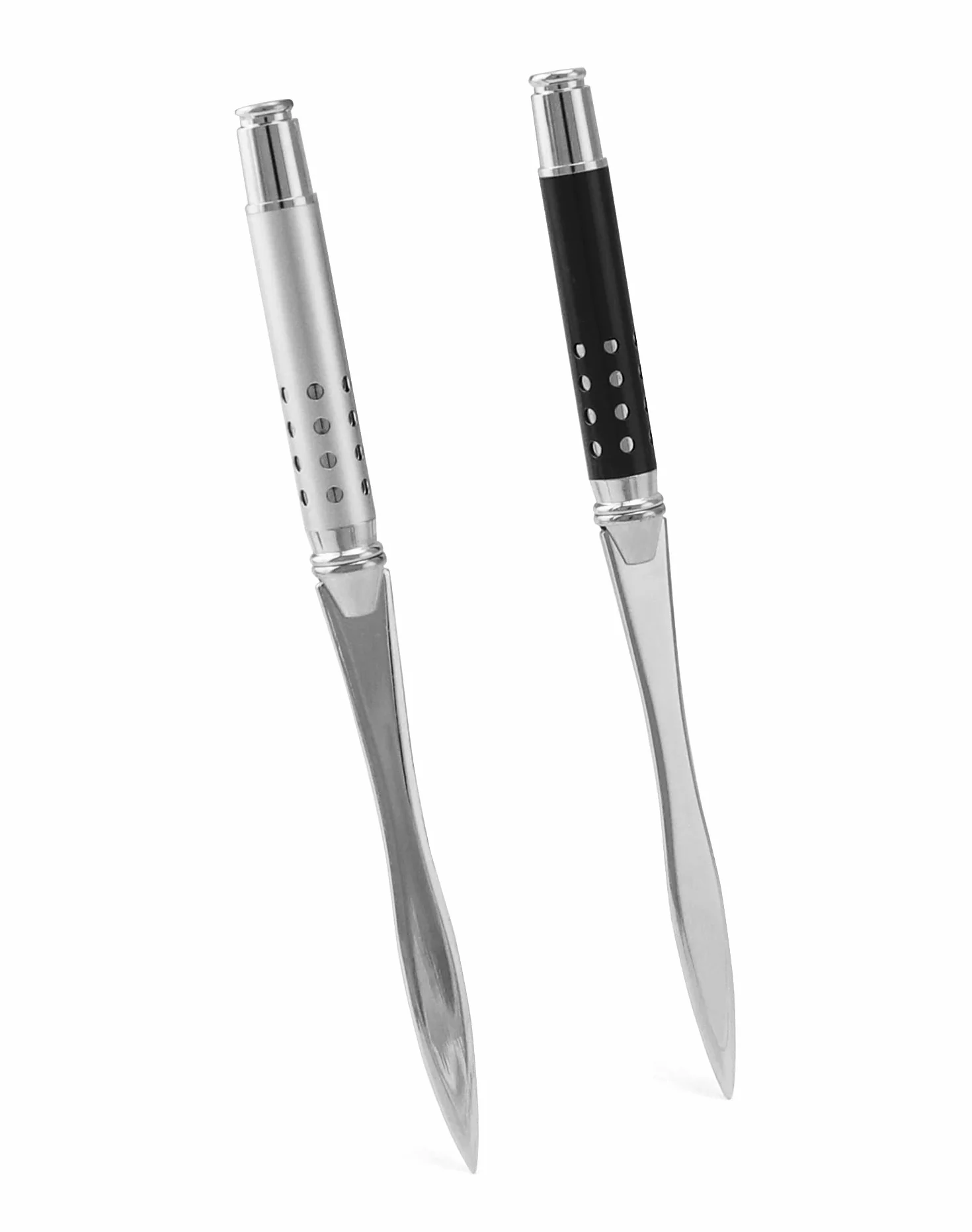 Ouvre Lettre en Métal 16 cm, Argente et Noir, Coupe Papier