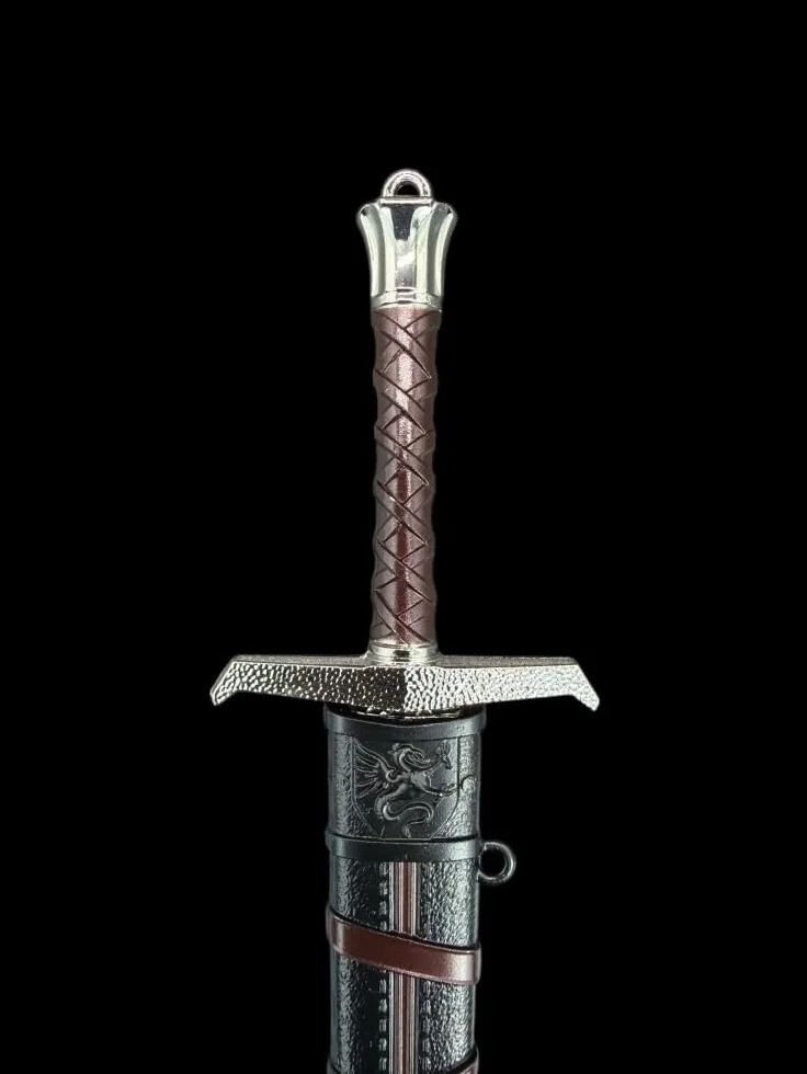 Ouvre Lettre Excalibur 22 cm avec Support Gaine Boîte Cadeau - Coupe Papier Collection King Arthur