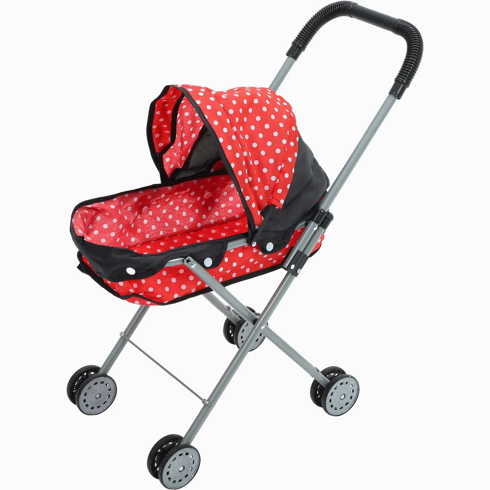 Mikinona Poussette pour Poupée Jouet de Rôle pour Garçon Fille Poussette Compacte Accessoire pour Poupée Décoration Miniature