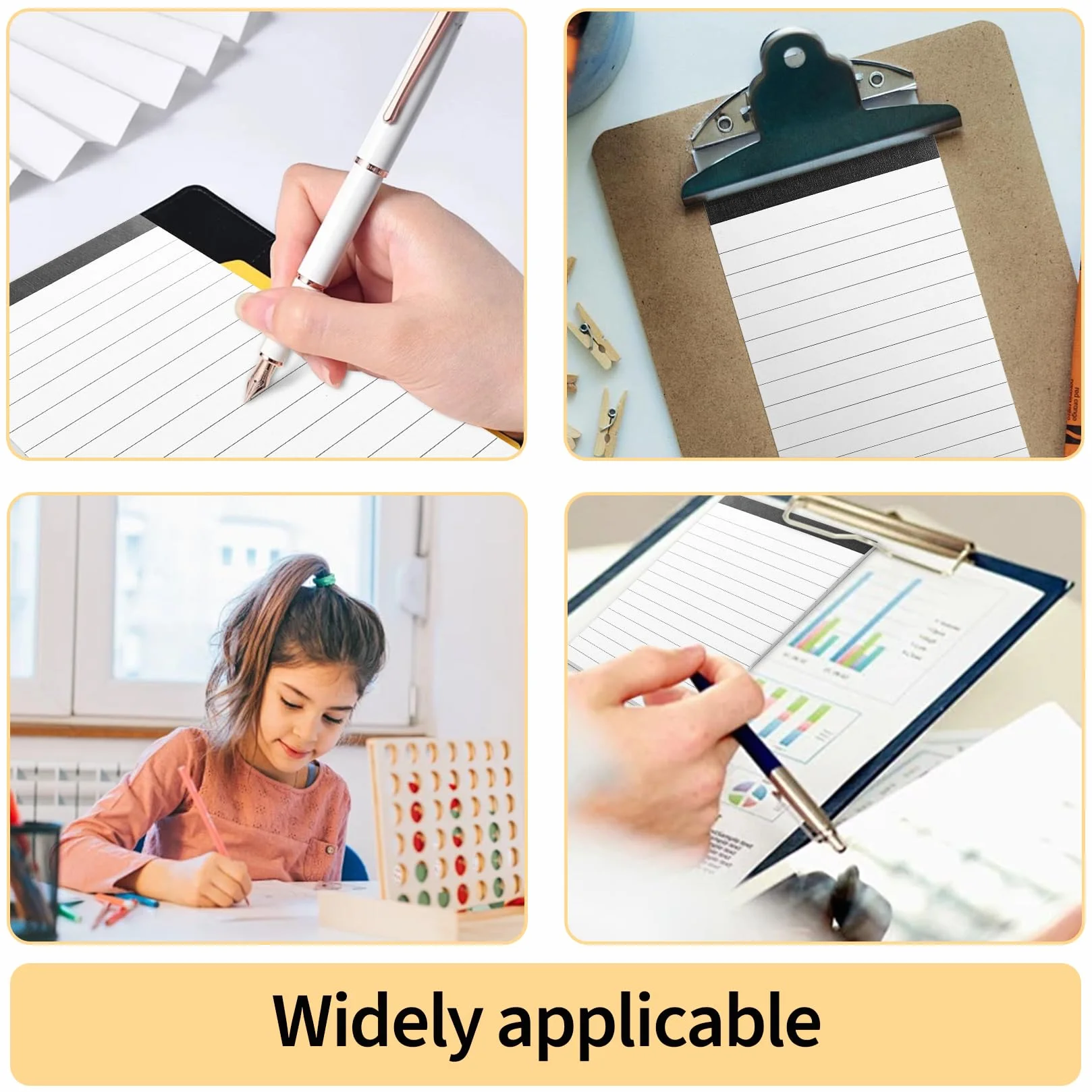 Lot de 10 blocs-notes A7 ligné - Carnets de courses - Planificateur hebdomadaire 30 feuilles