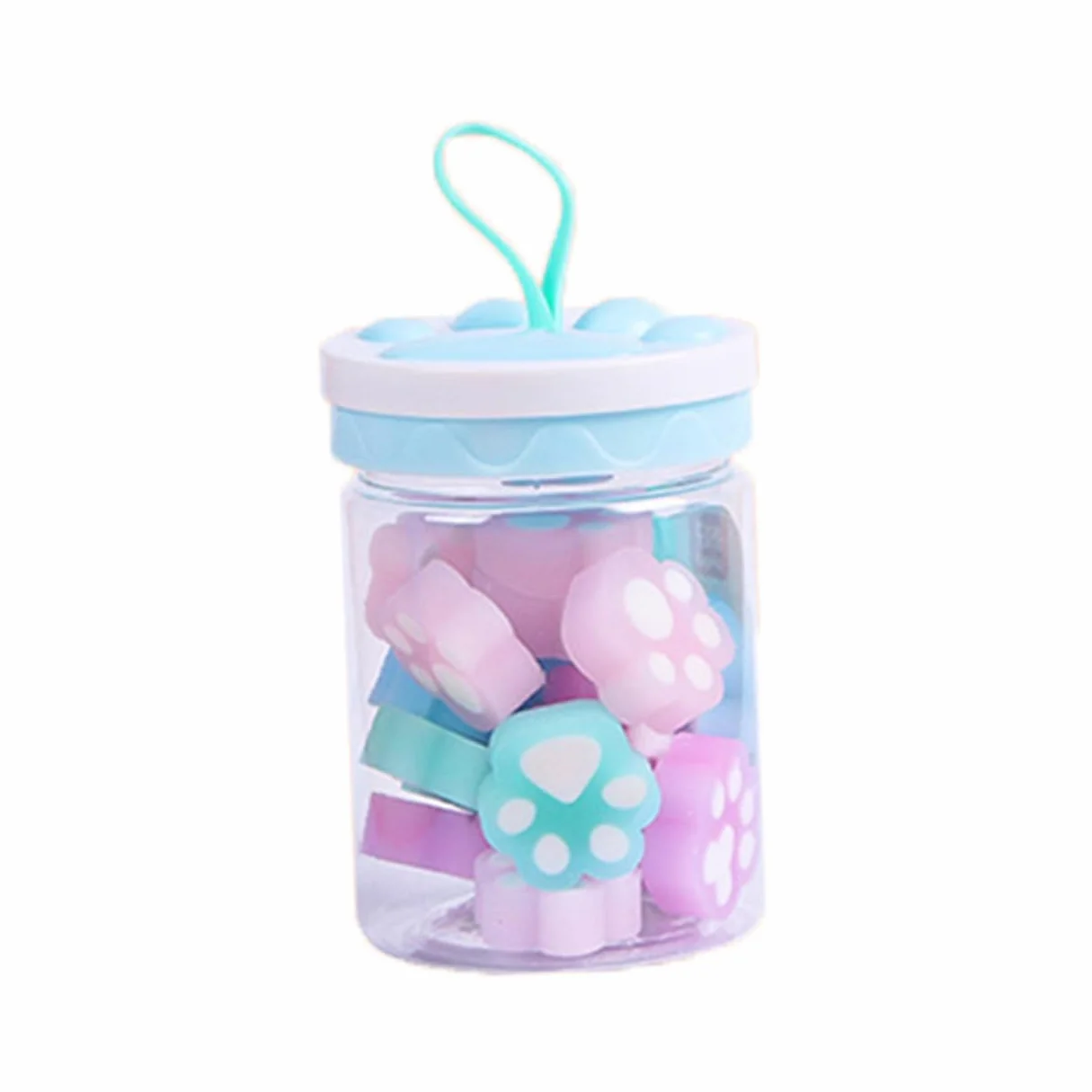 Boîte de Gomme en Caoutchouc Patte de Chat pour Fournitures Scolaires