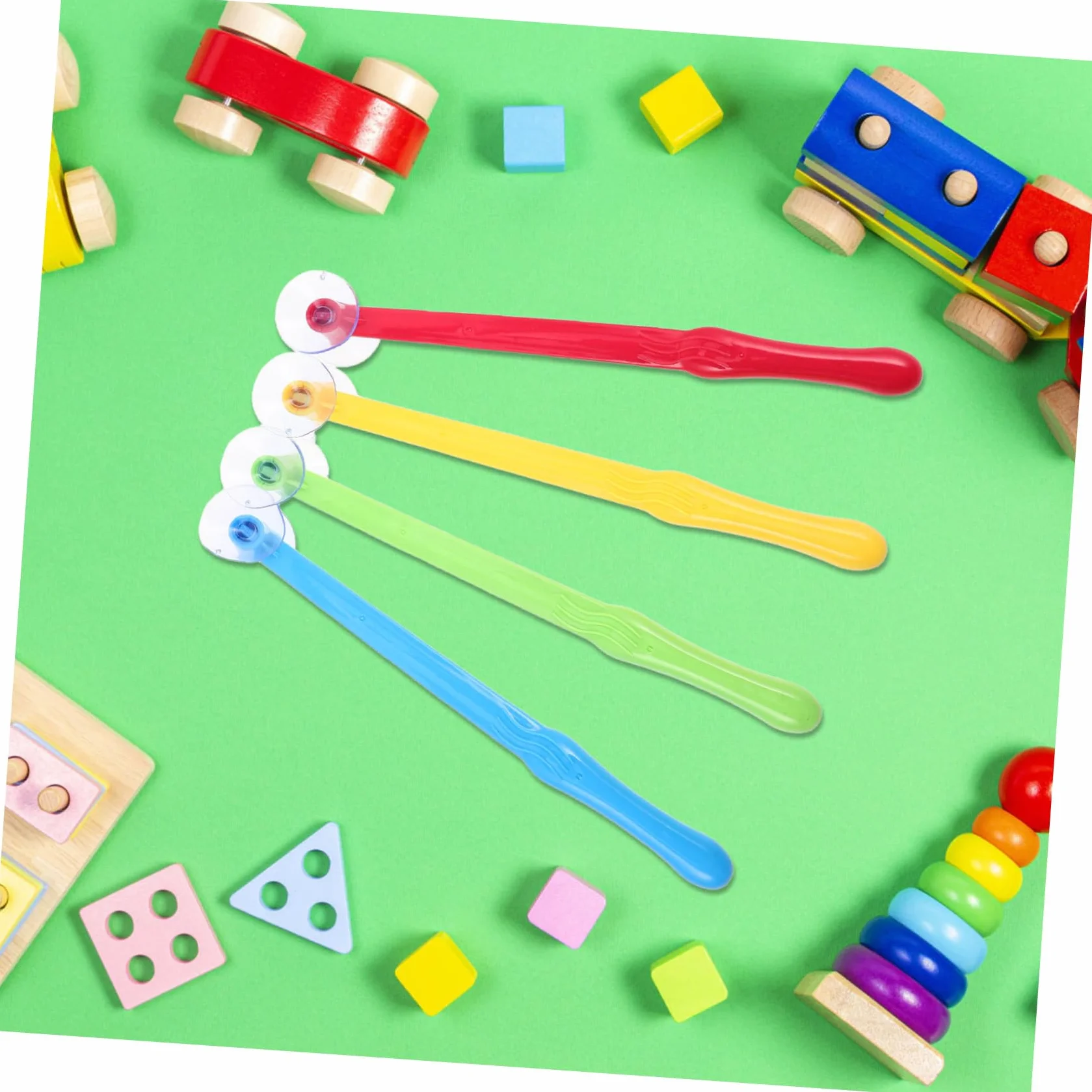 Lot De 4 Marteaux Ventouse Jouets D'Éveil Motricité Réaction Éducatif Multicolores