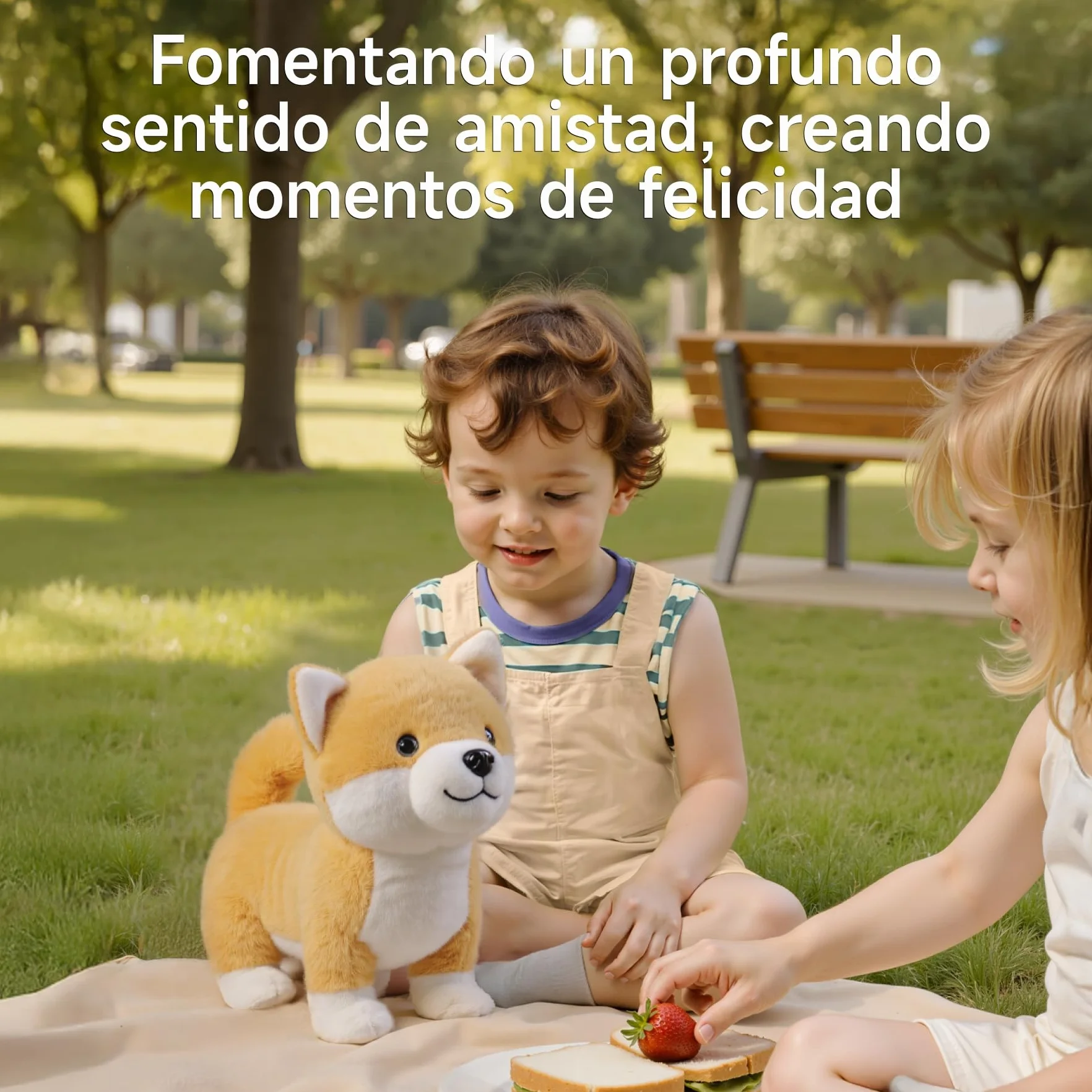 Chien en Peluche Interactif Qui Aboie et Chante, Jouet Électronique Réaliste pour Enfants