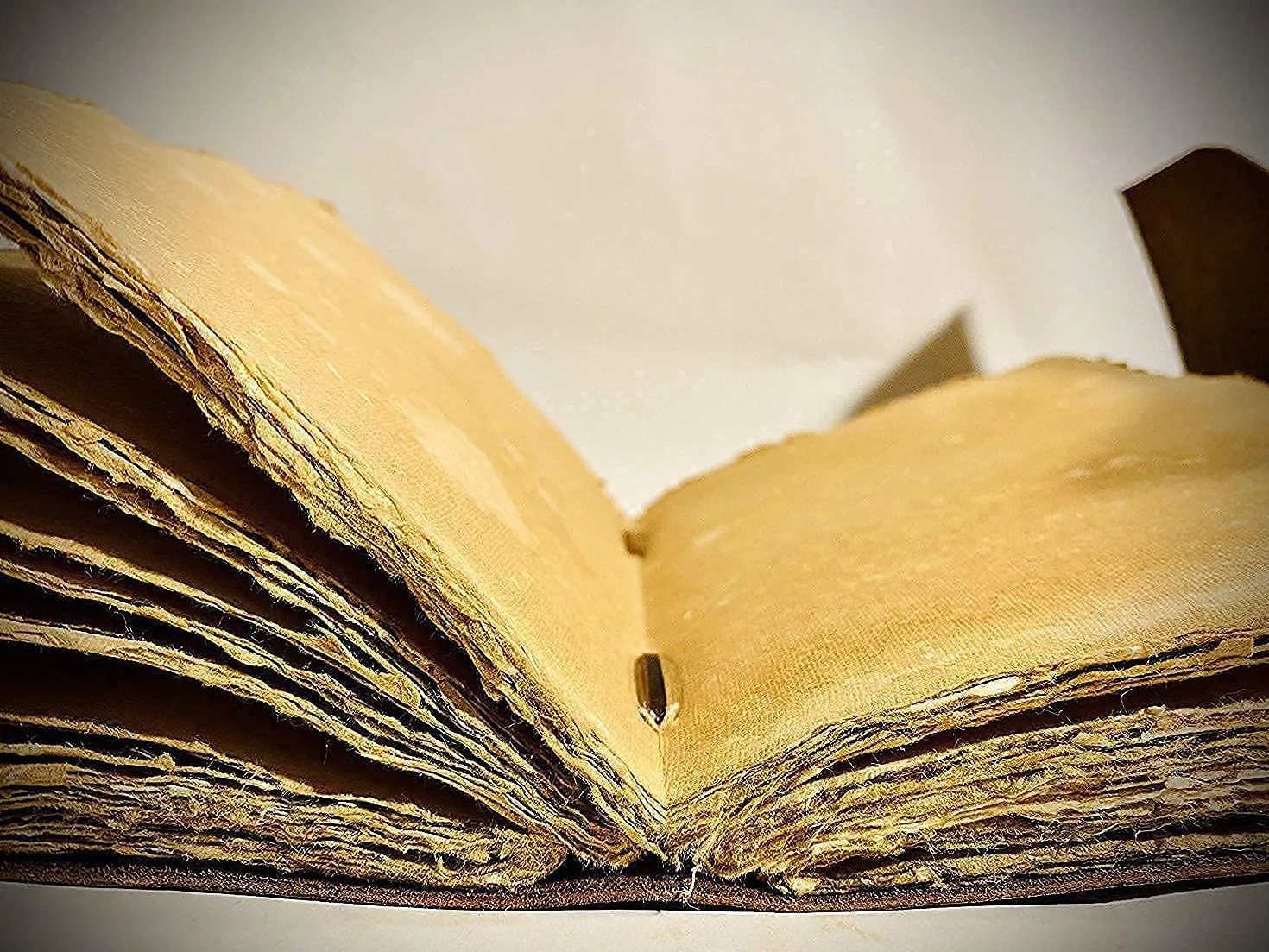 Carnet en Cuir Journal Vintage avec Pages Vierges épaisses Non Lignées 18 x 13 cm