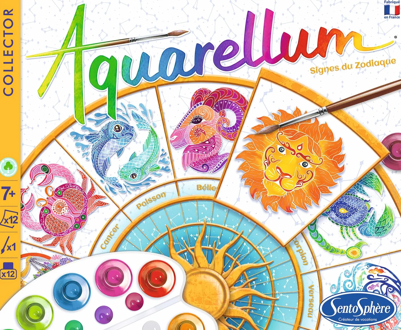 Sentosphère Aquarellum Zodiaque Edition Collector Activité créative 12 signes dès 7 ans