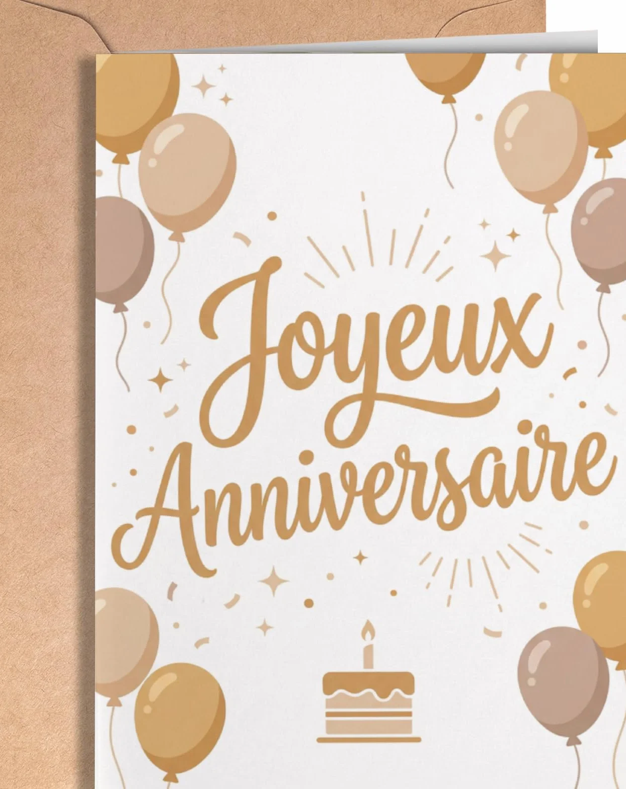 Carte d'Anniversaire pour Homme ou Femme 20-80 Ans Cadeau Décoration