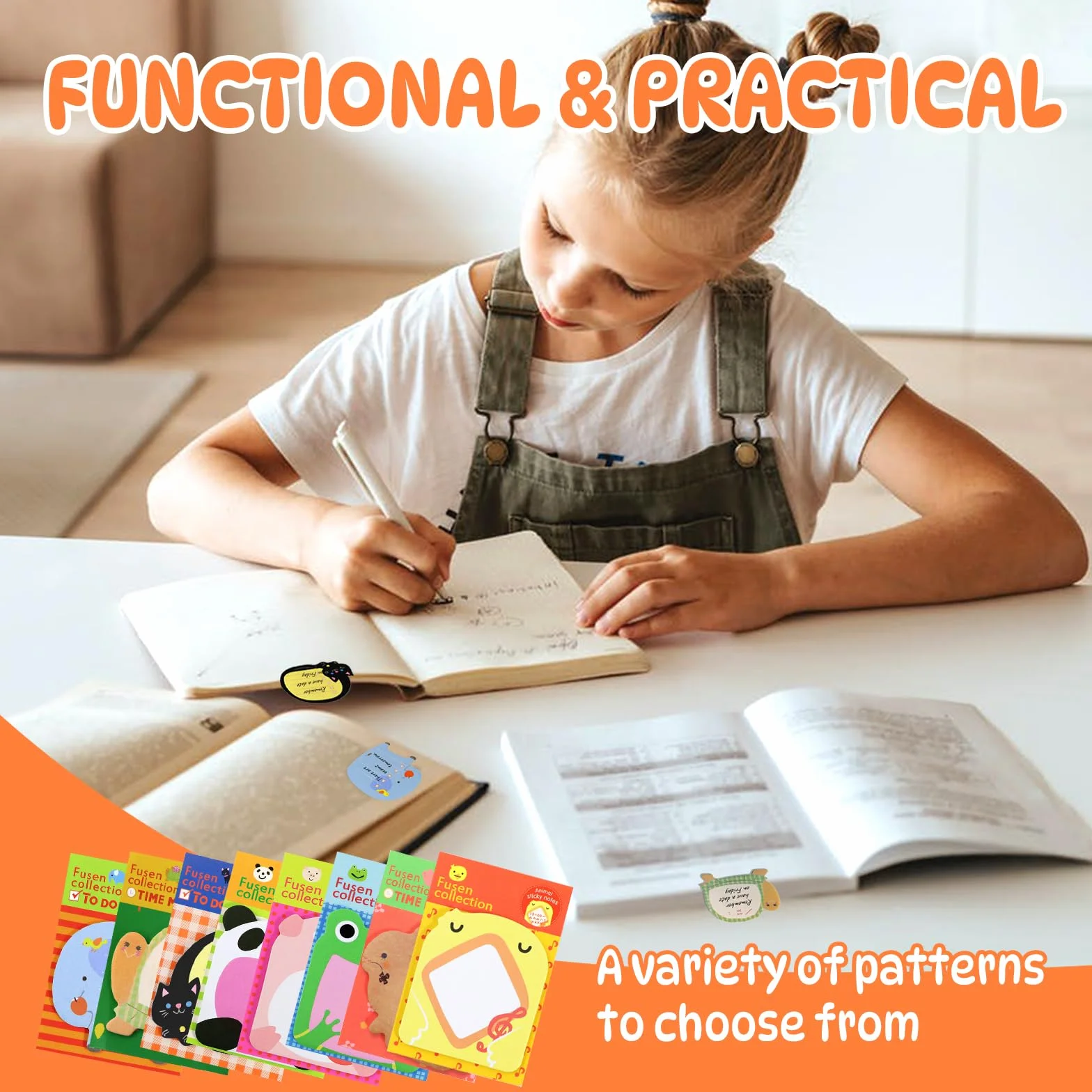 Autocollantes Animales 32 Petits Mignon Notes, 640 Pcs Bloc Notes Adhésives