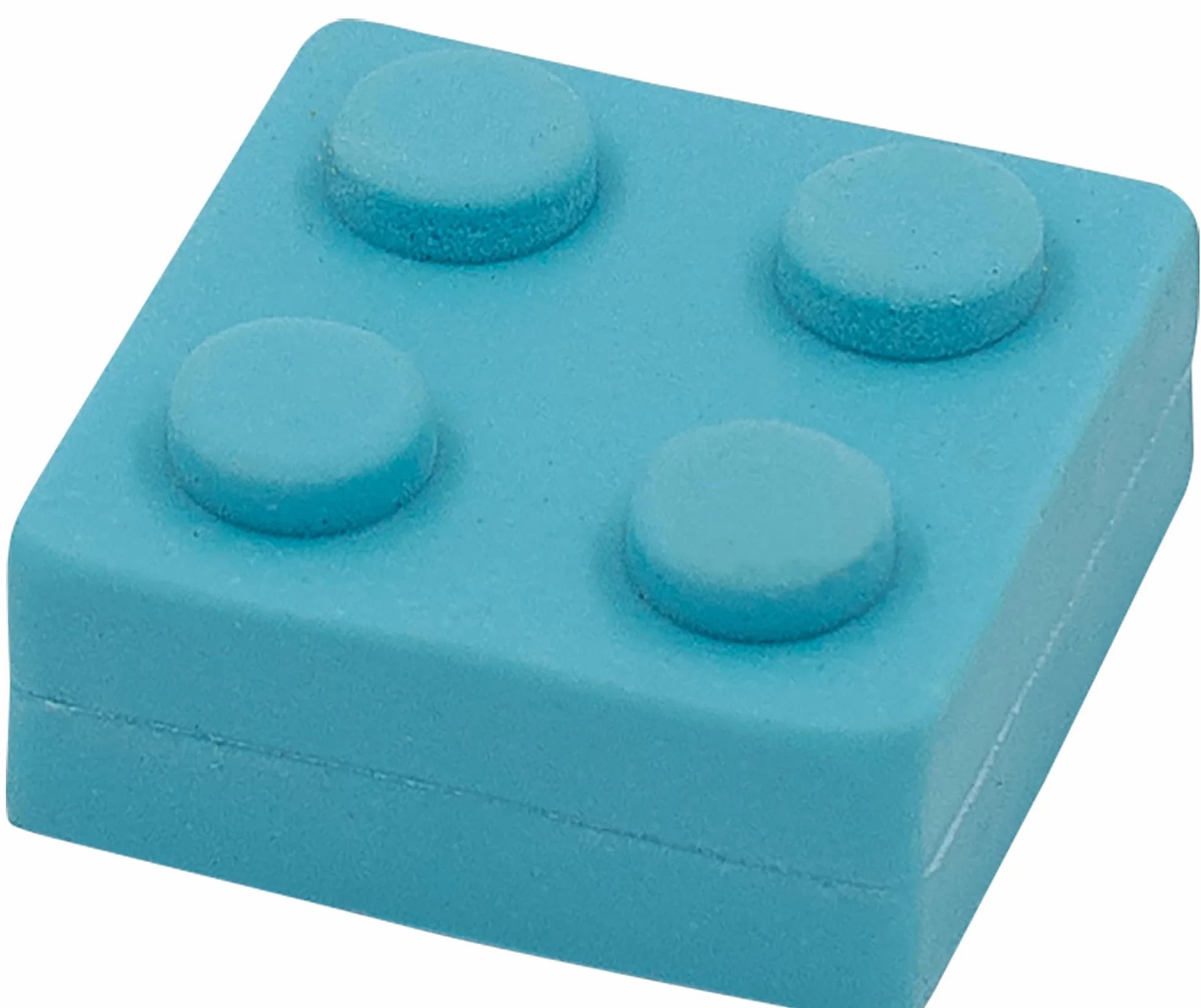 WEDO Bricky 4 gommes en forme de blocs de construction plastique PVC 2,5 x 2,5 x 1,3 cm