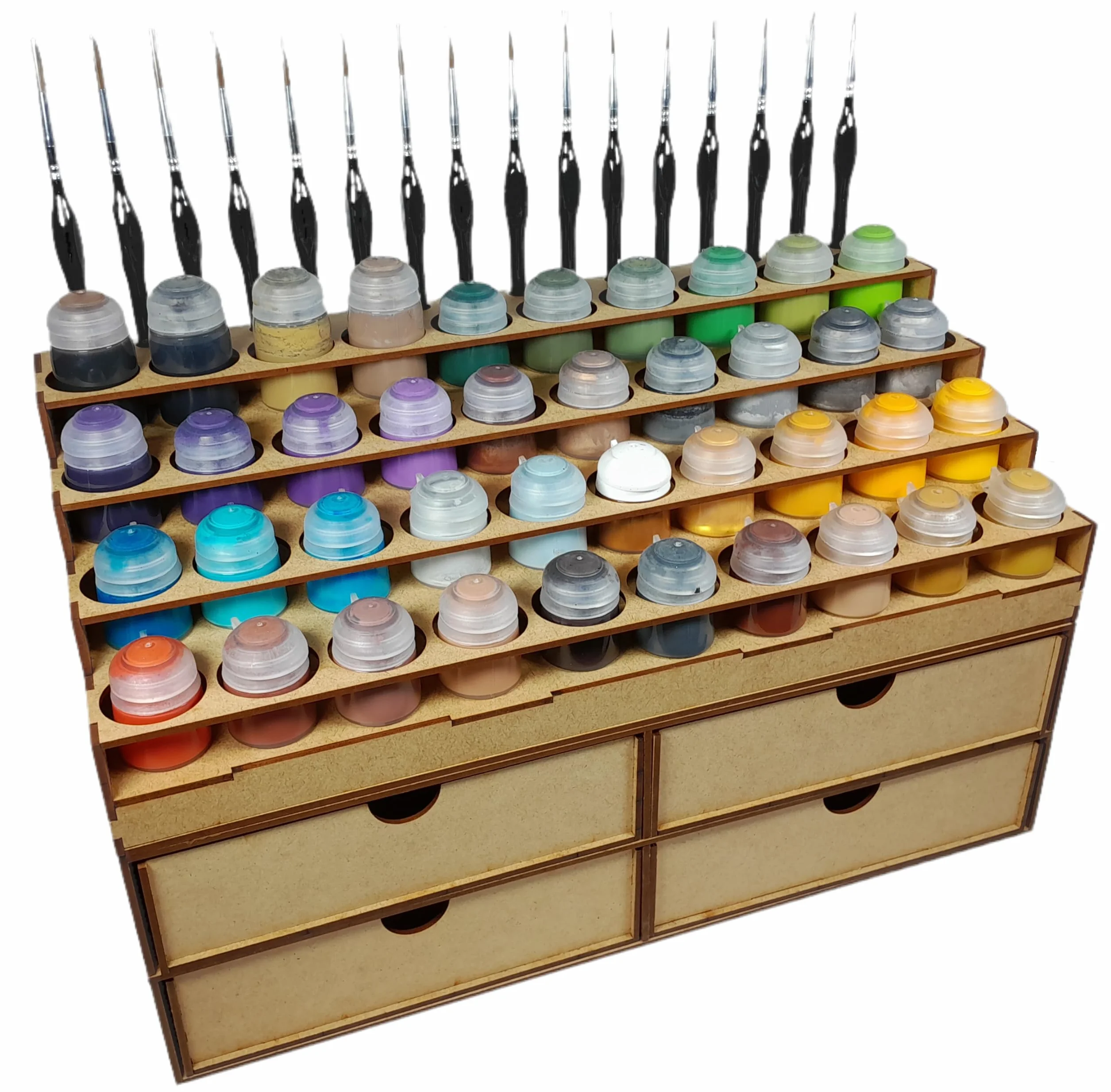 Rangement Peintures Citadel 40 Pots 16 Pinceaux 4 Grands Tiroirs Support Peinture Warhammer 40K