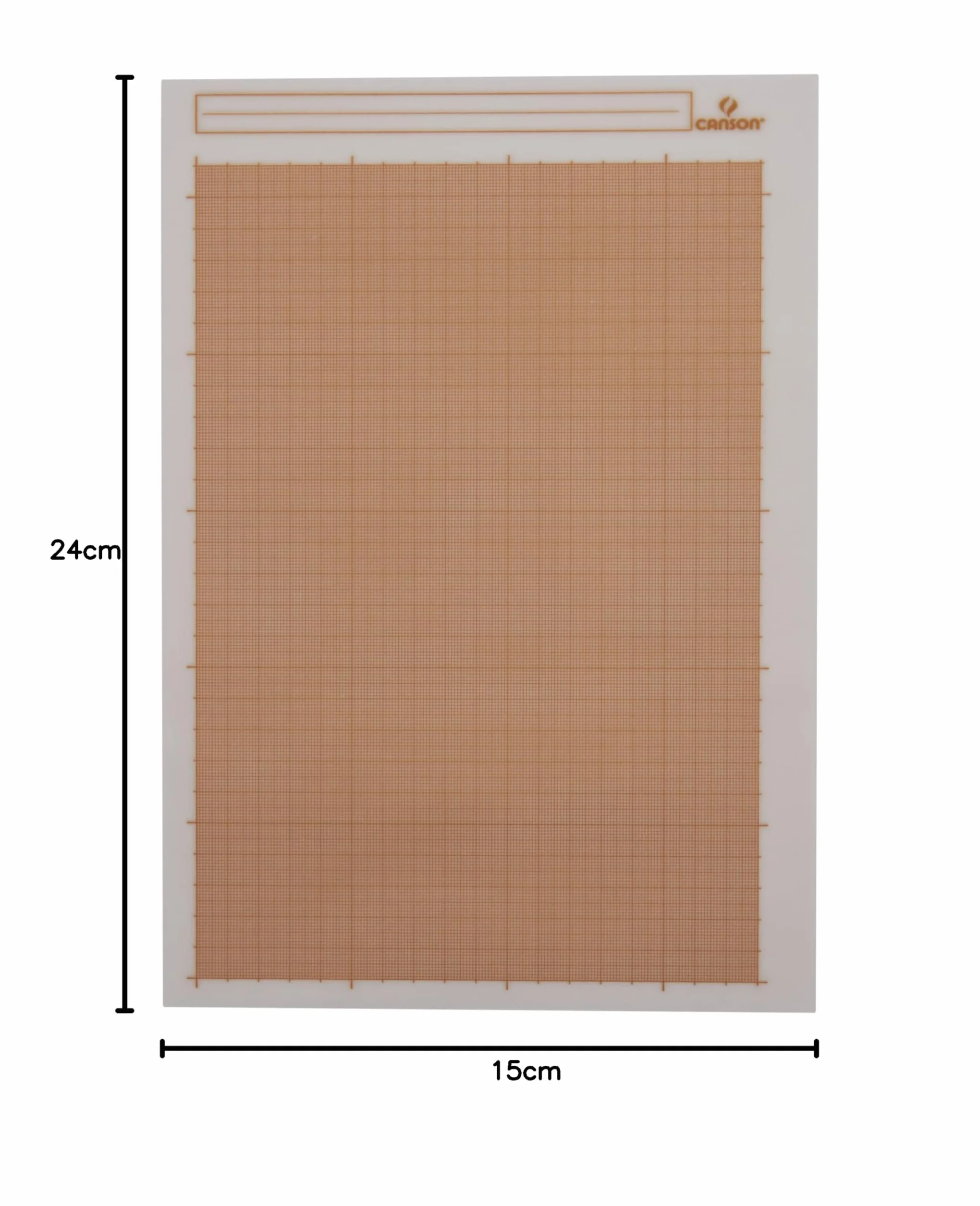 CANSON Papier Calque Millimétré Bistre A4 70g/m² Pochette 12 Feuilles