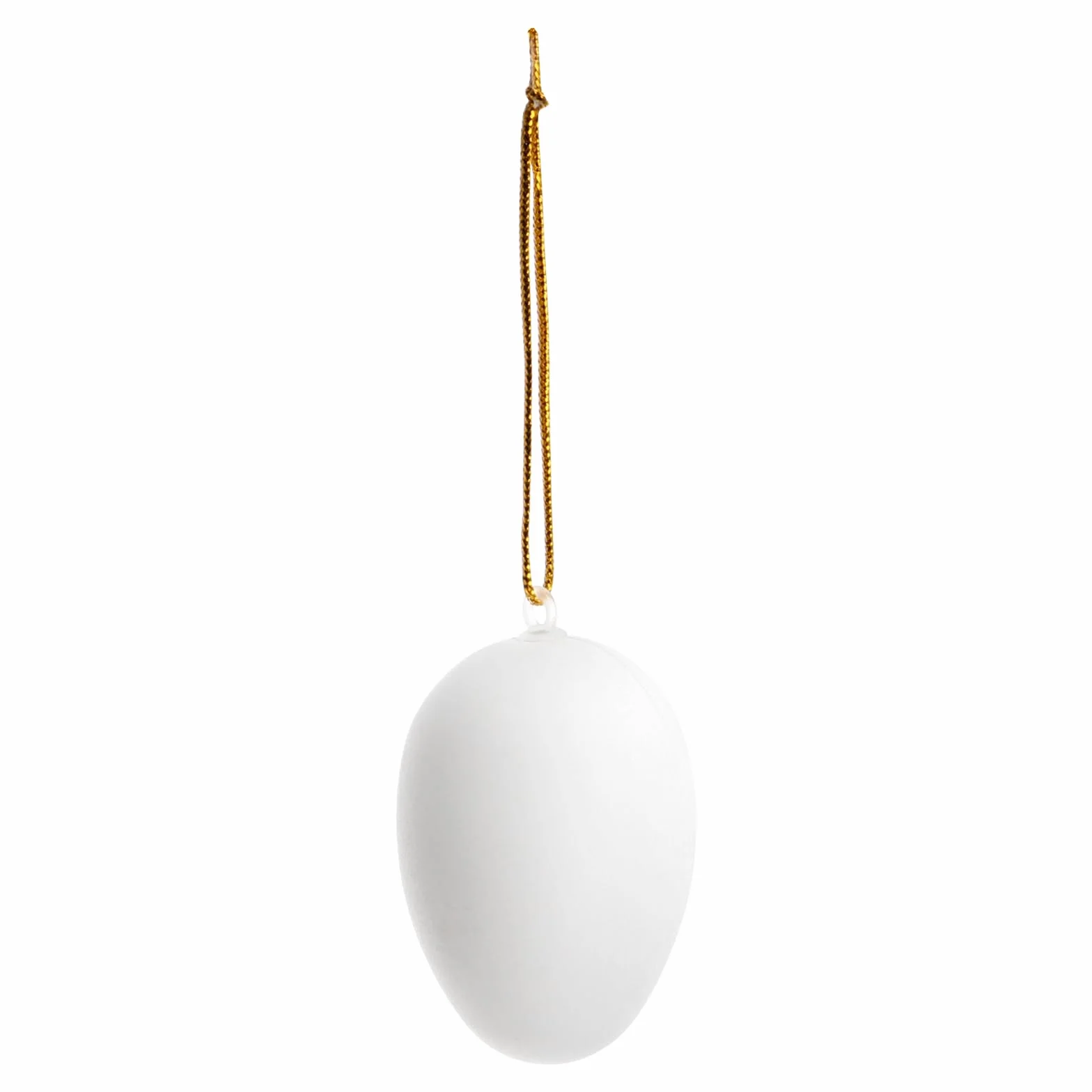 Œufs de Pâques décoratifs en plastique - Lot de 60 - Blanc - 6 x 4 cm - À suspendre