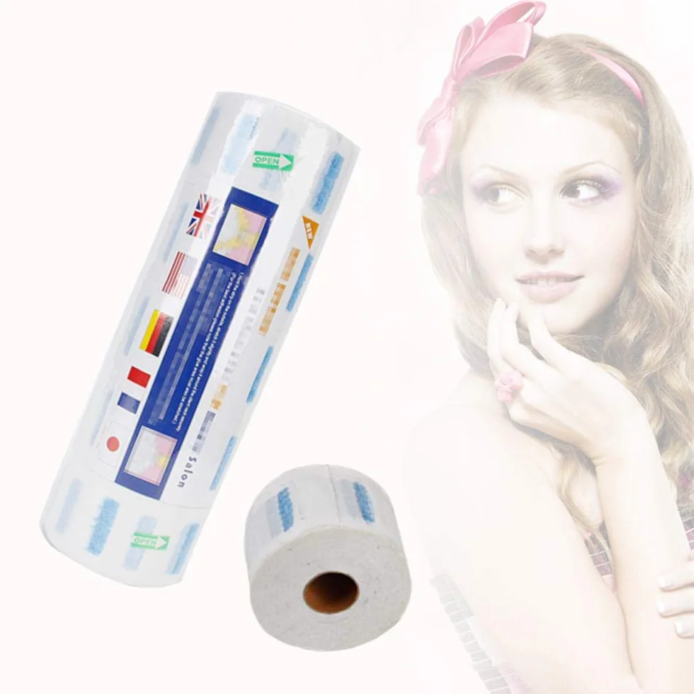 MOGOI Papier de cou 5 rouleaux bandes jetables protection cou collier coiffure extensible