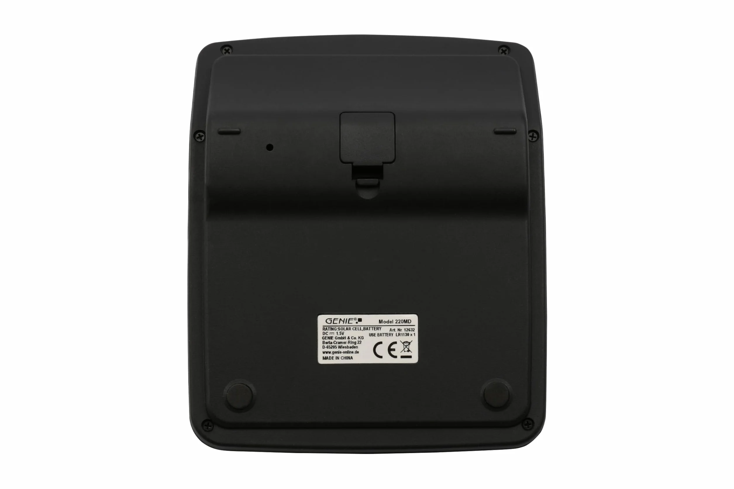 Genie Calculatrice de Bureau 220 MD 10 Chiffres Double Alimentation Solaire et Batterie Noir