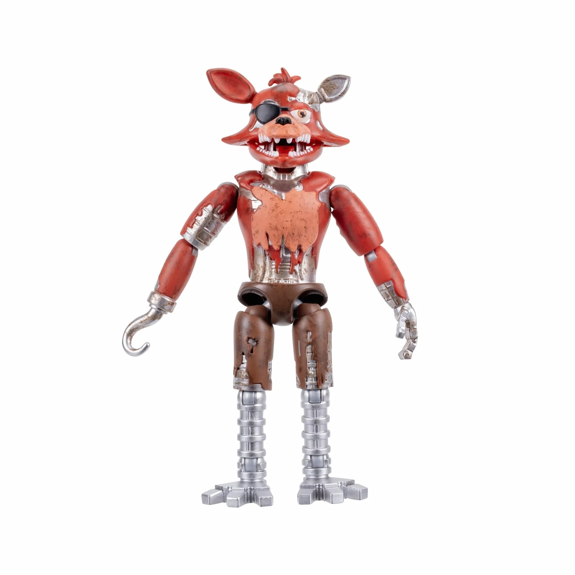 Jazwares Five Nights at Freddy's Withered Foxy Figurine articulée 12,5 cm Jumpscare Yeux phosphorescents