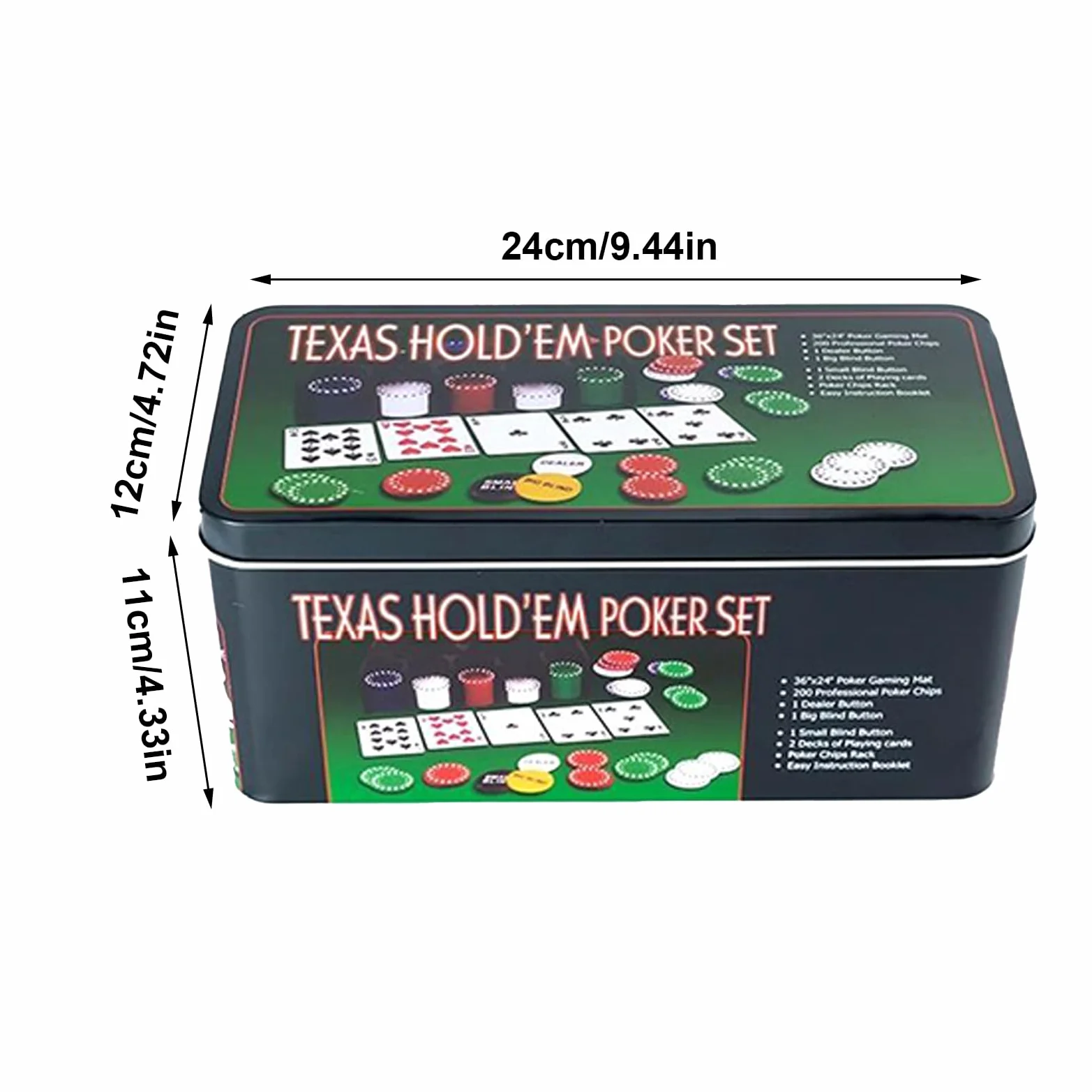 Ensemble De 200 Jetons De Poker Cartes À Jouer Jetons Dés Bouton Dealer | 200 Pièces Set Cartes Poker Convient Pour Les Fêtes À Domicile, Le Camping, Les Voyages, Les Adultes Et Les H