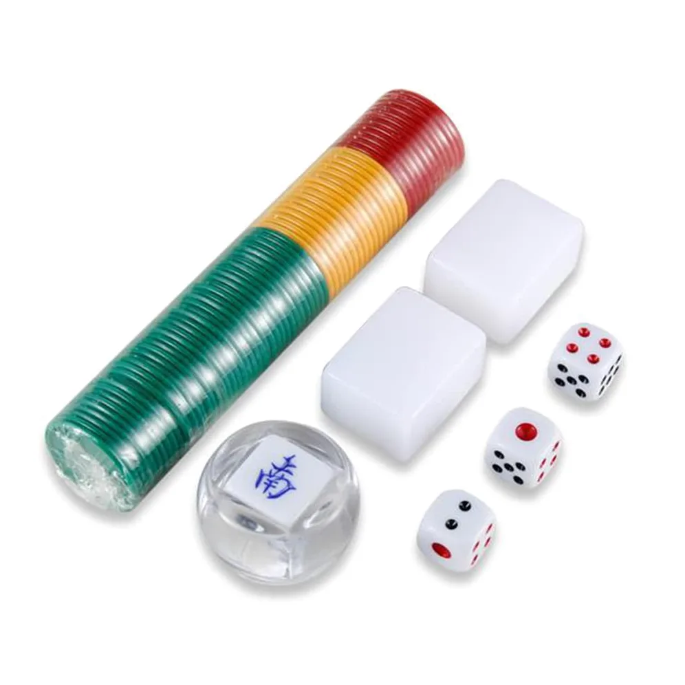Ensemble de Mahjong Chinois en Acrylique | Multicolore for les voyages, les fêtes, la famille et les cadeaux.