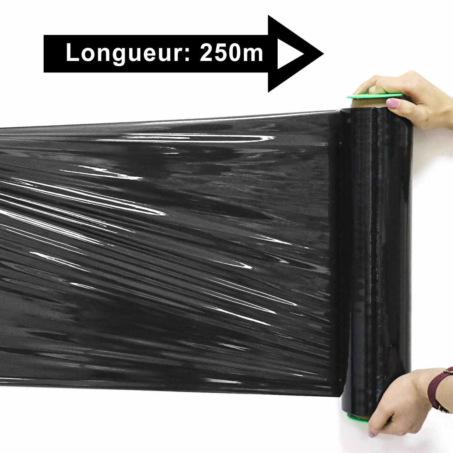 BOMEI PACK Film étirable déménagement 250m x 400mm x 17µm 4 rouleaux avec poignée