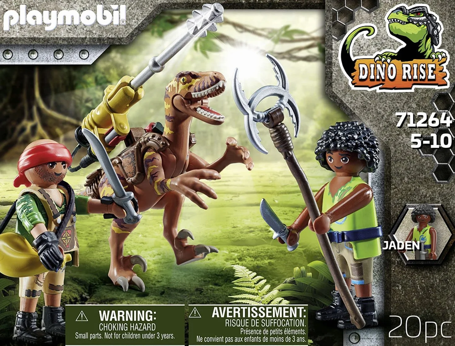 Playmobil 71264 Deinonychus Guerriers Dino Rise avec Canon pivotant Dinosaure 5 Ans