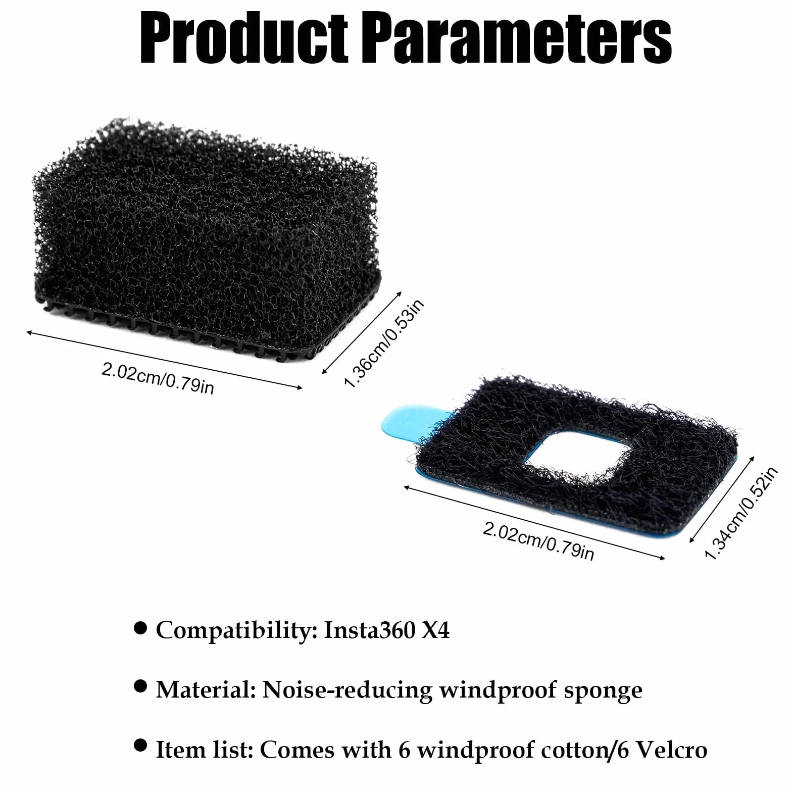 PEUTIER Lot de 6 Manchons de Protection pour Micro Insta360 X4, Pare-Brise Anti-Vent Extérieur