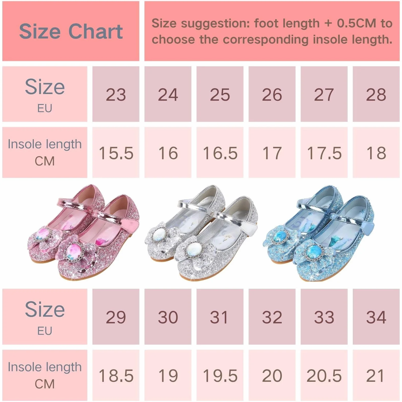 Chaussures Princesse Elsa Filles Baskets Paillettes Enfants Costume Fête Cosplay Mariage