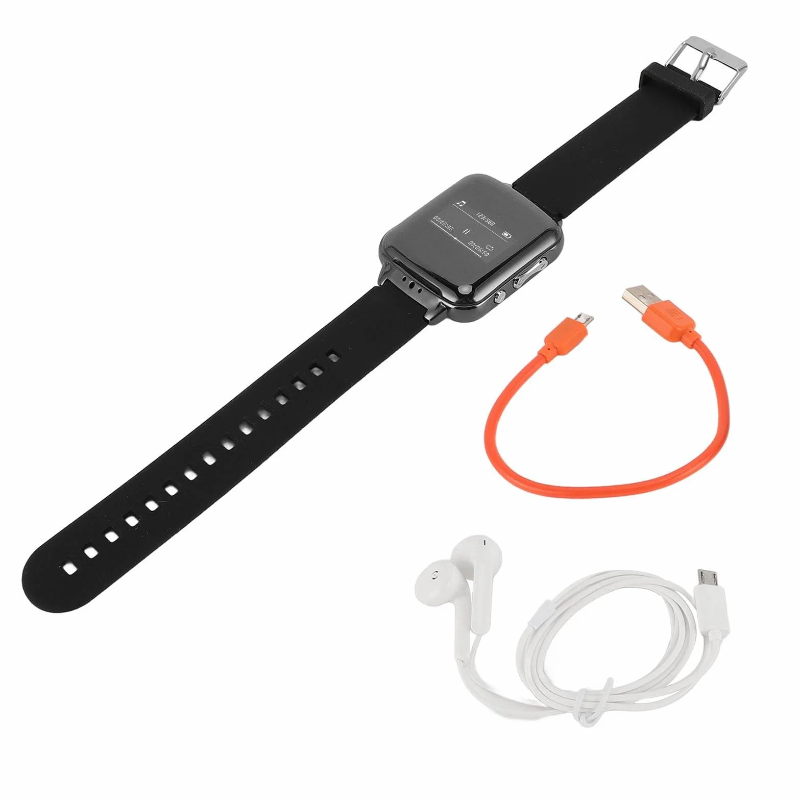 Montre Enregistreur Intelligente Vocale Bluetooth 4.2 avec Lecture MP3 HiFi et Police Blanche