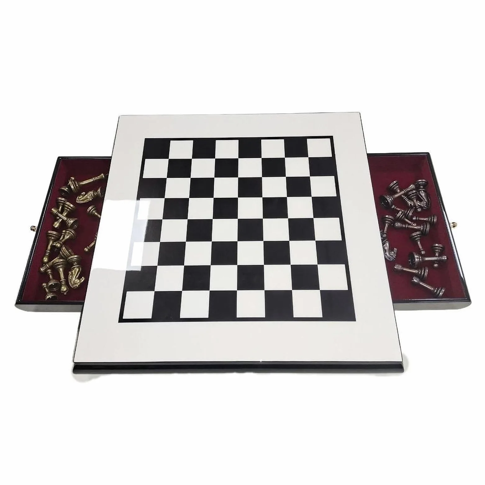 echiquier Jeu d'échecs en Bois for Voyage en Plein air avec tiroir de Rangement, Jeu de société for Camping, Enfants et Adultes echecs Jeu
