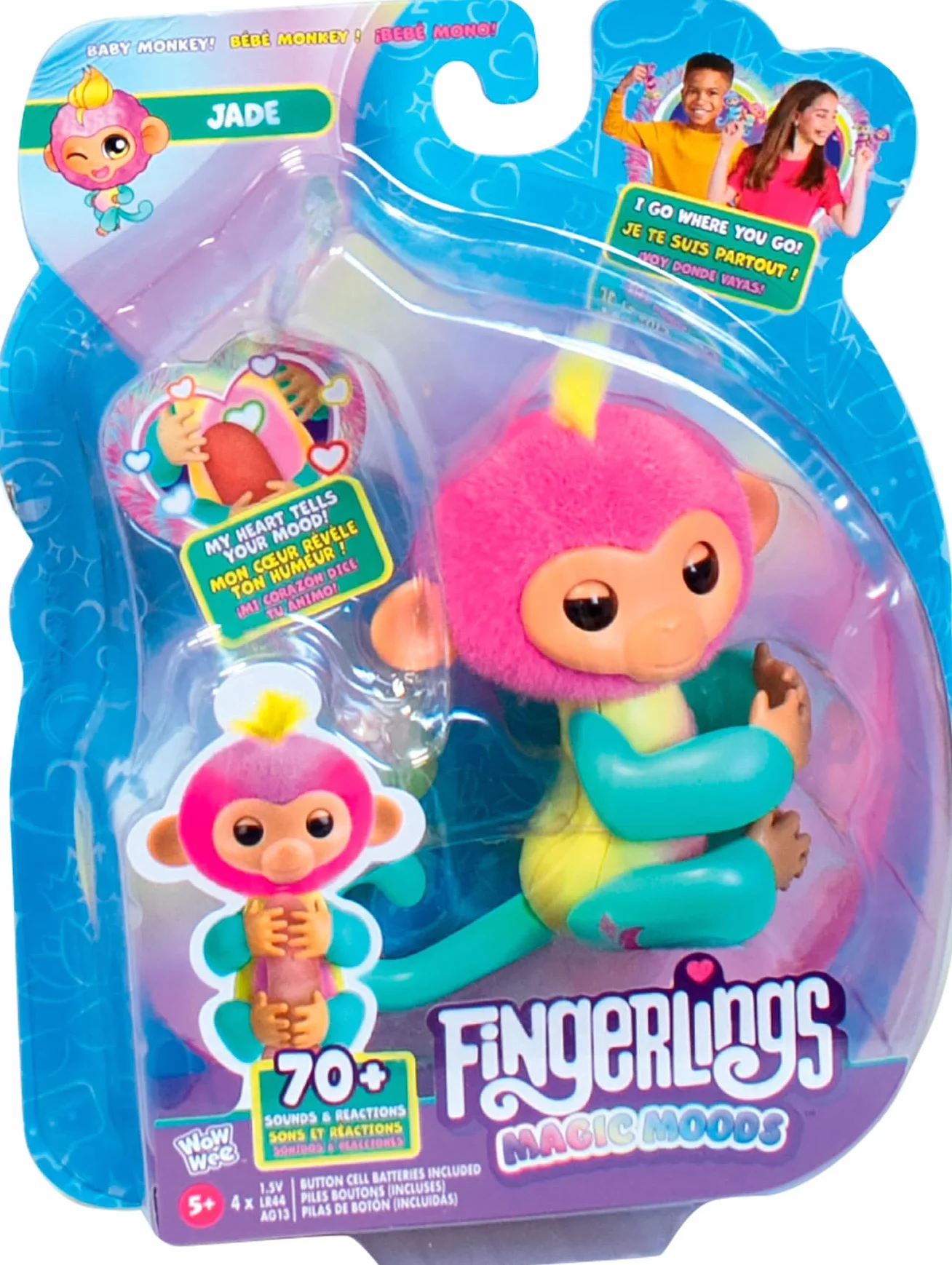 Lansay FINGERLINGS Magic Moods Jade Jouet Interactif 70 Sons Piles Incluses Dès 5 Ans
