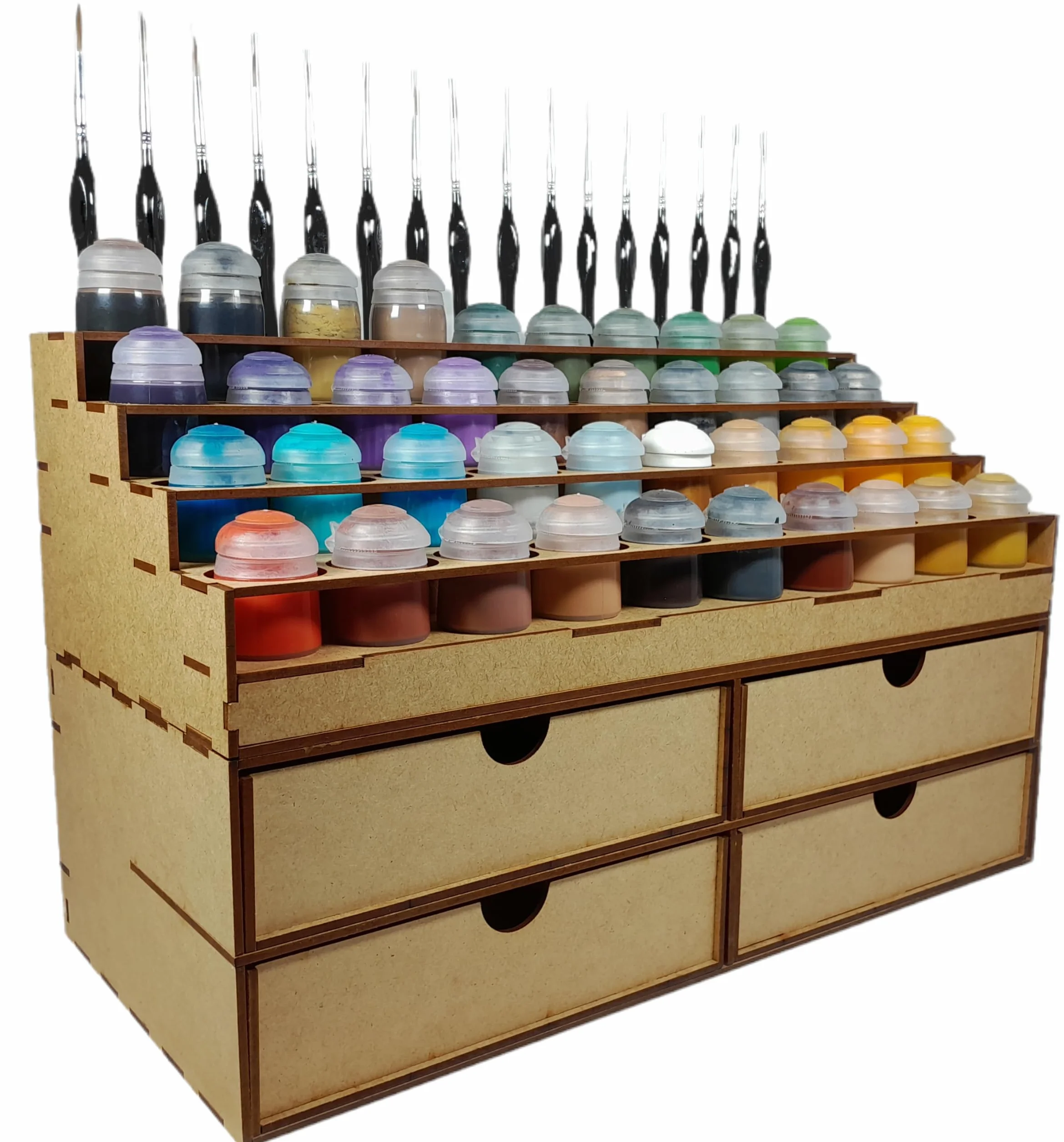 Rangement Peintures Citadel 40 Pots 16 Pinceaux 4 Grands Tiroirs Support Peinture Warhammer 40K