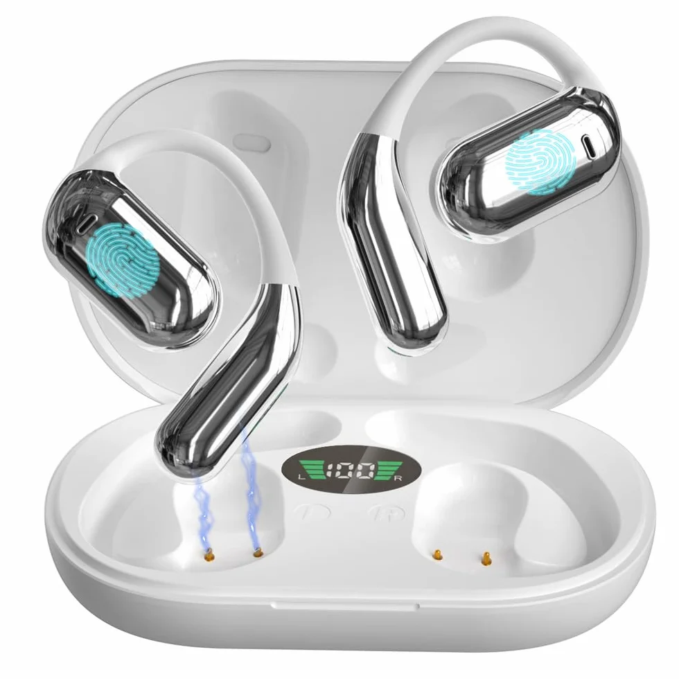 Ecouteur Traducteur Instantané sans Fil IPX5 Étanche Bluetooth Réducteur de Bruit pour Voyage