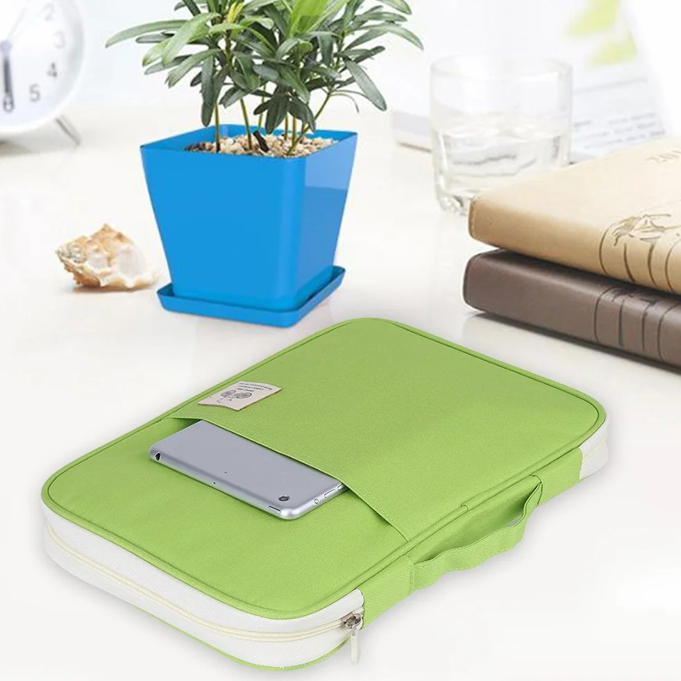Portfolio Dossier de présentation business Sac de Document A4 Multifonctionnel 35 x 25 x 3,5cm Vert