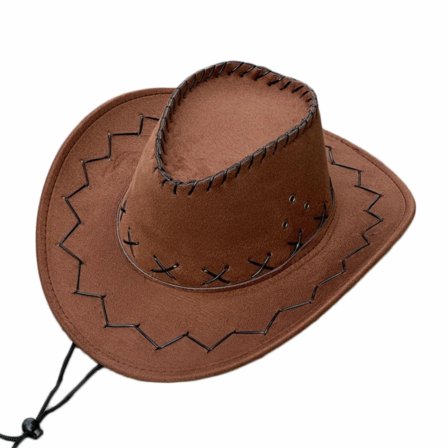 Chapeau de cowboy en daim synthétique pour enfants