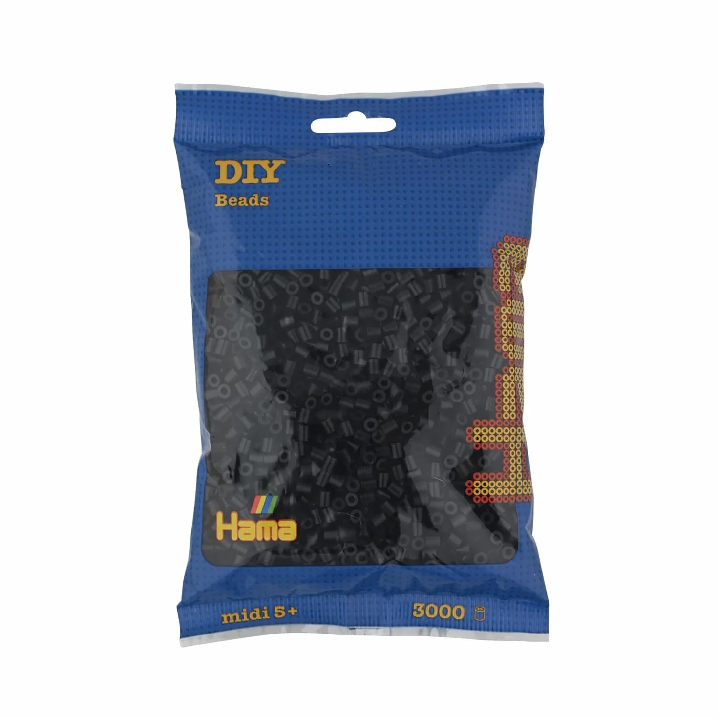 HAMA sachet de perles à repasser 3000 perles midi noir