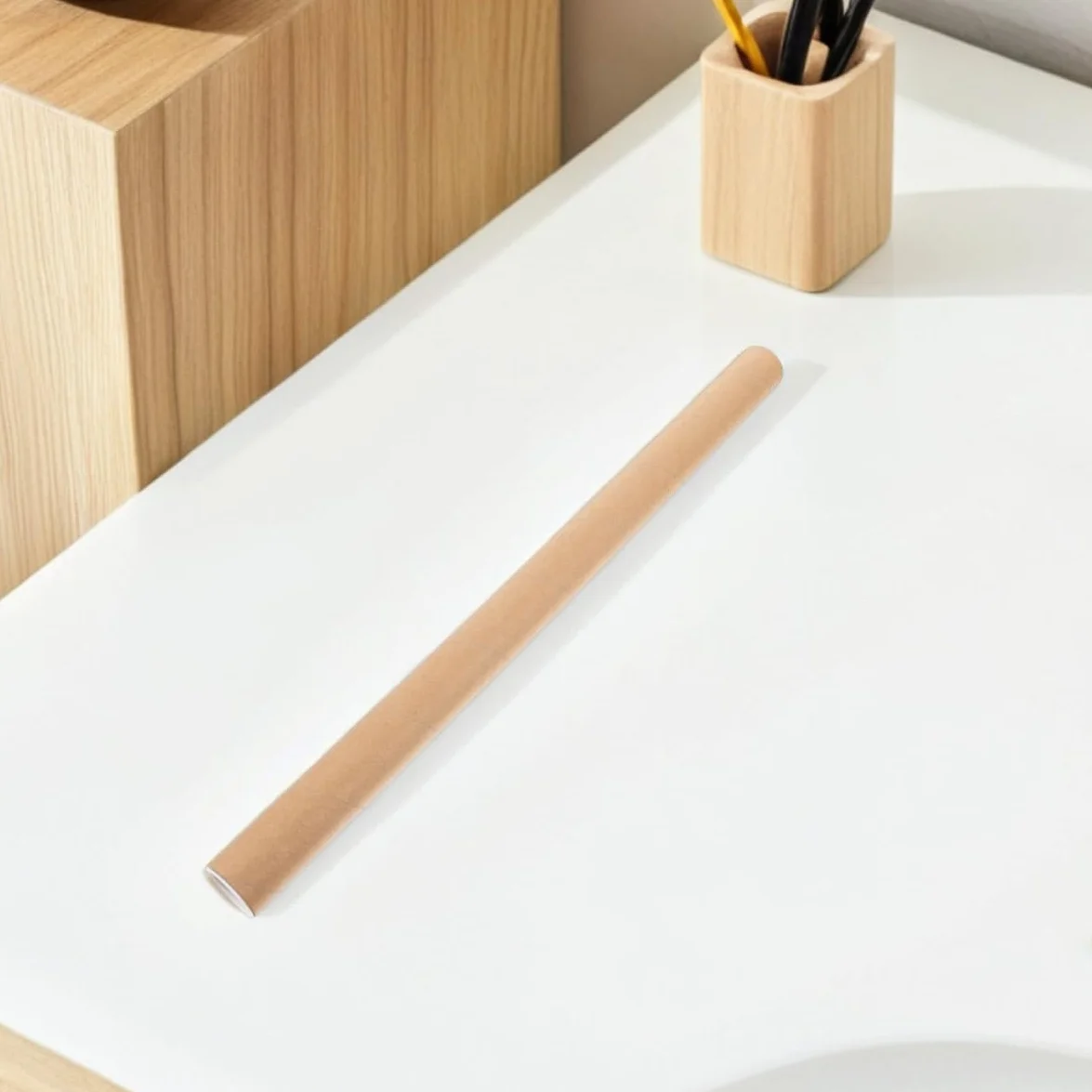 Zerodeko Lot de 2 Tubes en Carton Kraft pour Affiches et Posters, Tube Porte-affiches Rond