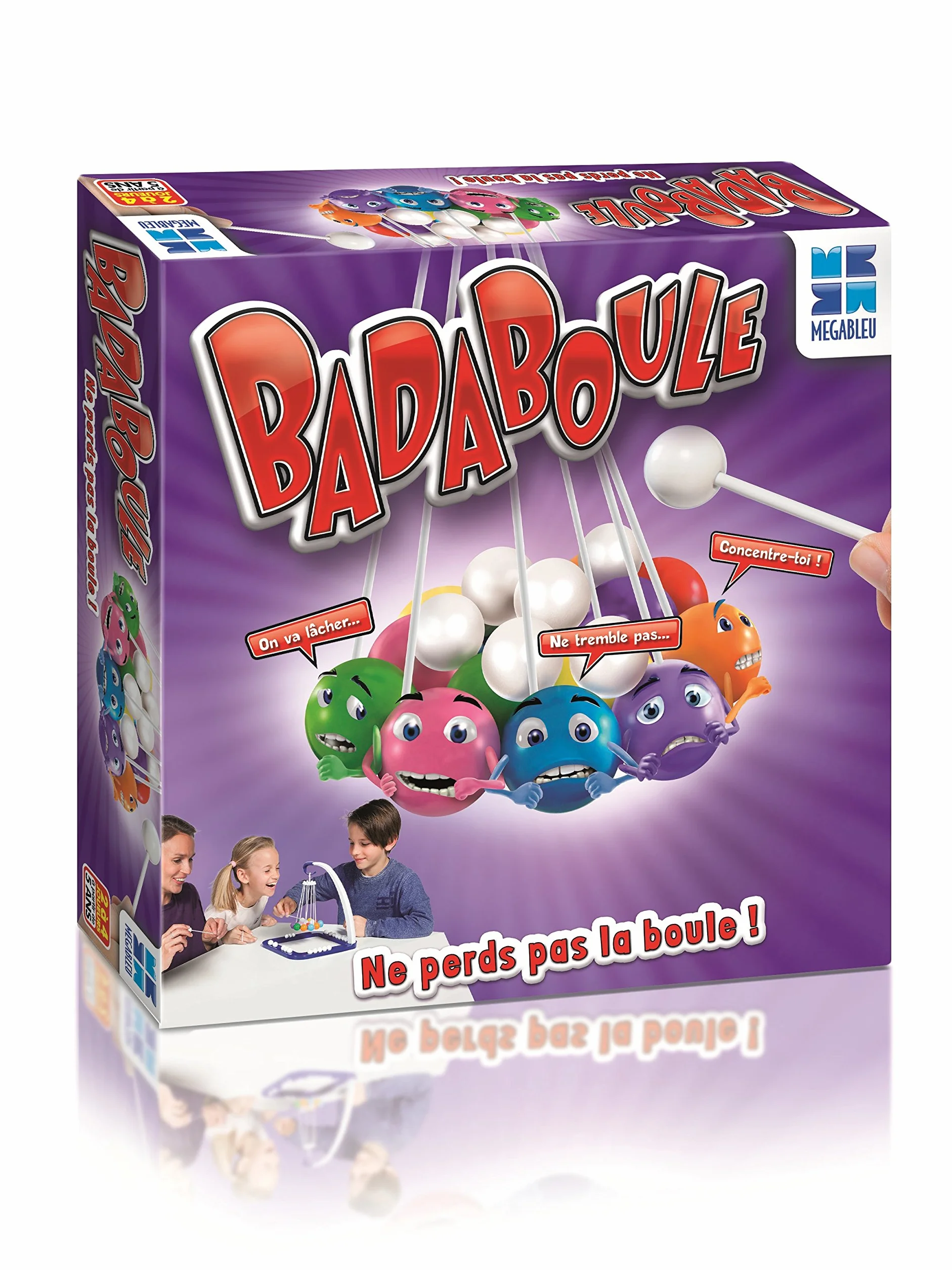 Megableu BADABOULE Jeu de Société Enfants 5 ans Jeu d'Adresse 2-4 Joueurs Version Française