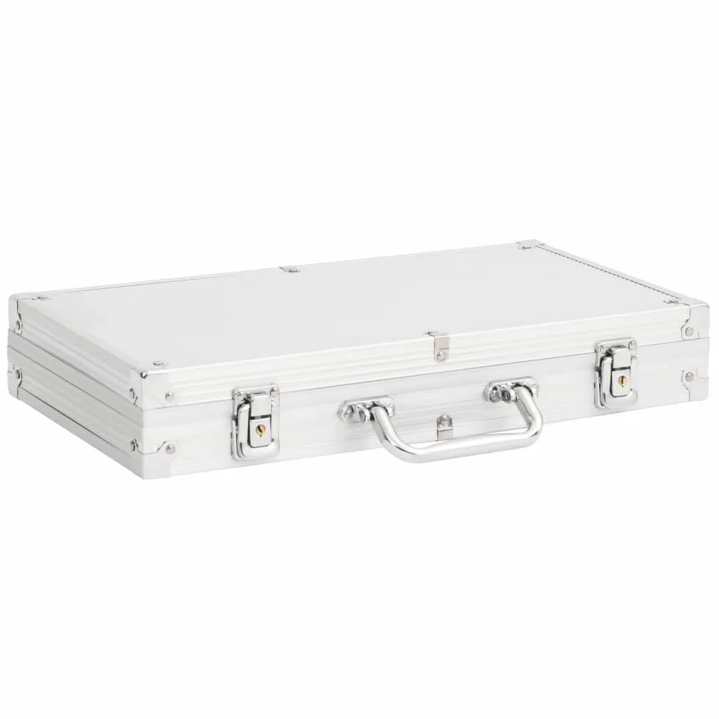 Jeu de jetons de poker dans une mallette en aluminium, 300 jetons de 11,5 g, 2 decks, 5 dés, bouton dealer et accessoires pour casino, tournoi, Texas Holdem, Blackjack et soirée de poker