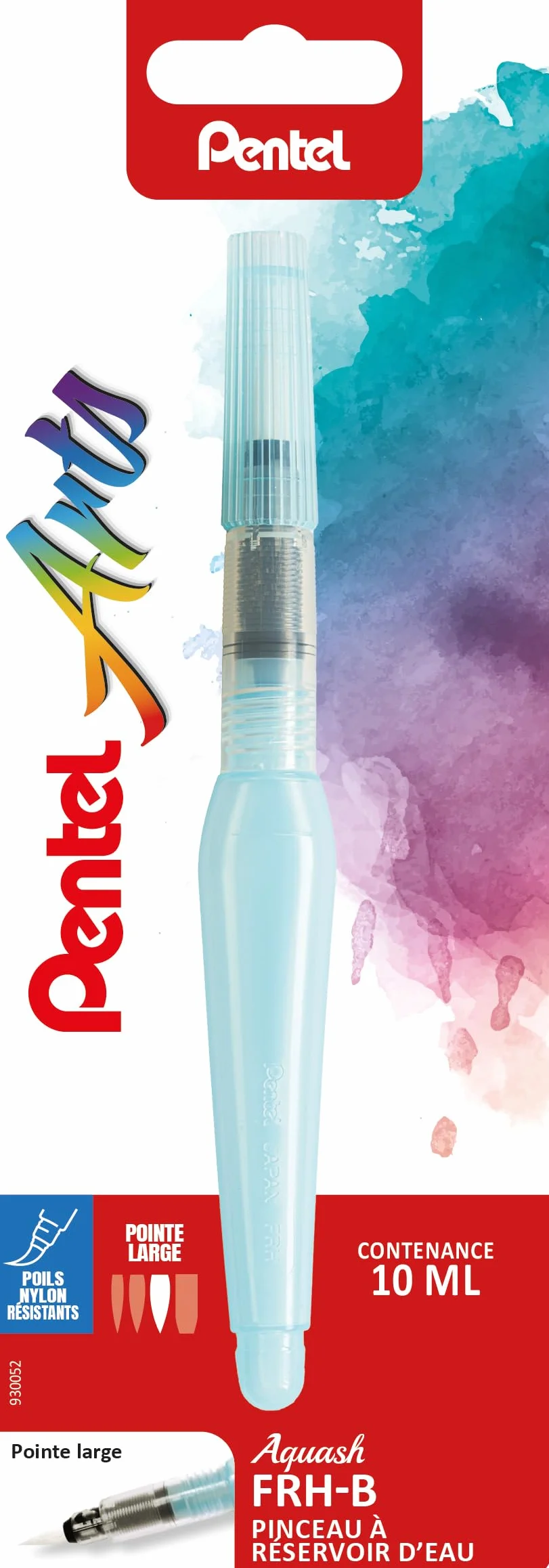 Pentel Aquash Brush Pinceau à réserve d'eau 10 ml pointe large