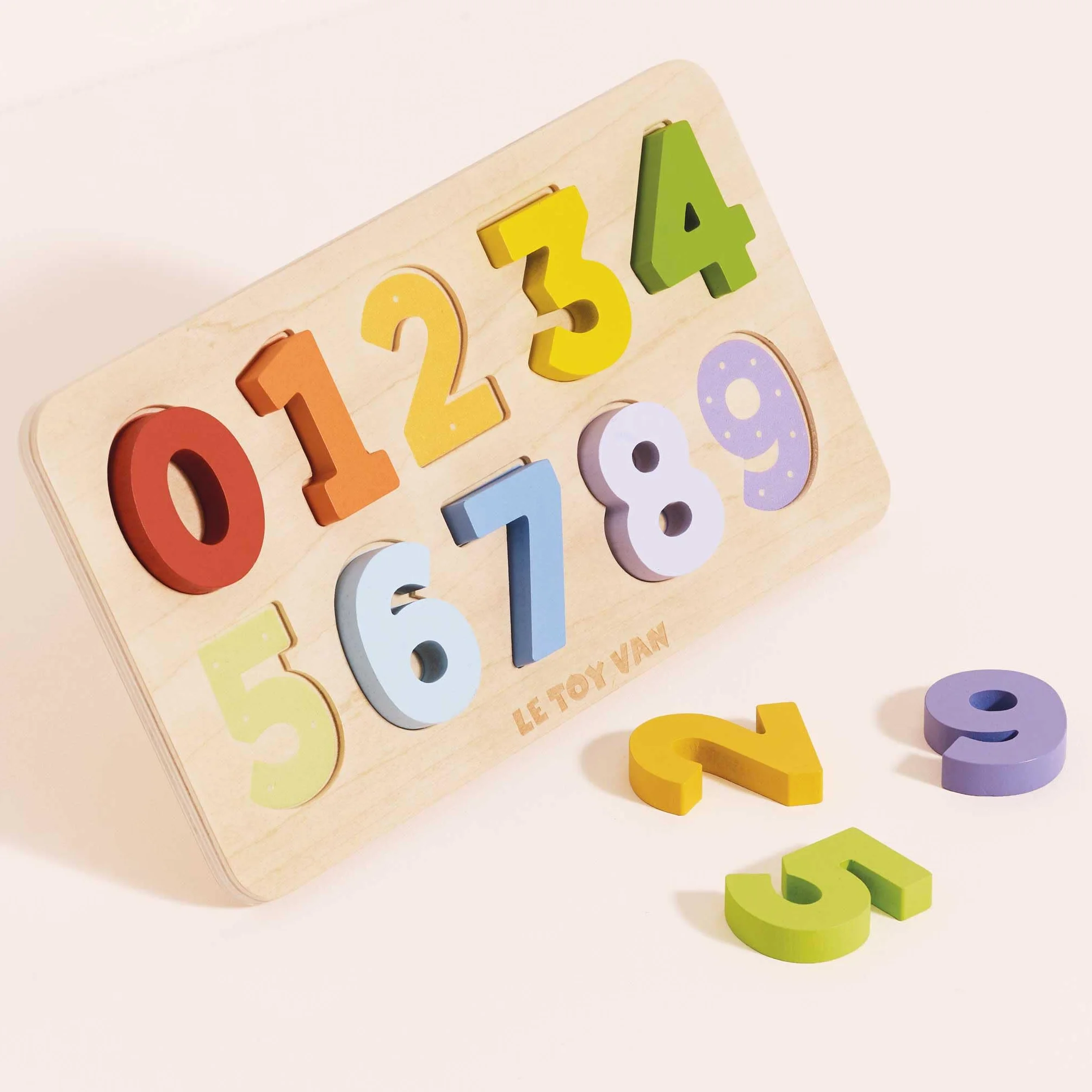 Le Toy Van Petilou Zahlen-Lernspiel aus Holz 123 3D-Zahlenrätsel Montessori 18 Monate FSC