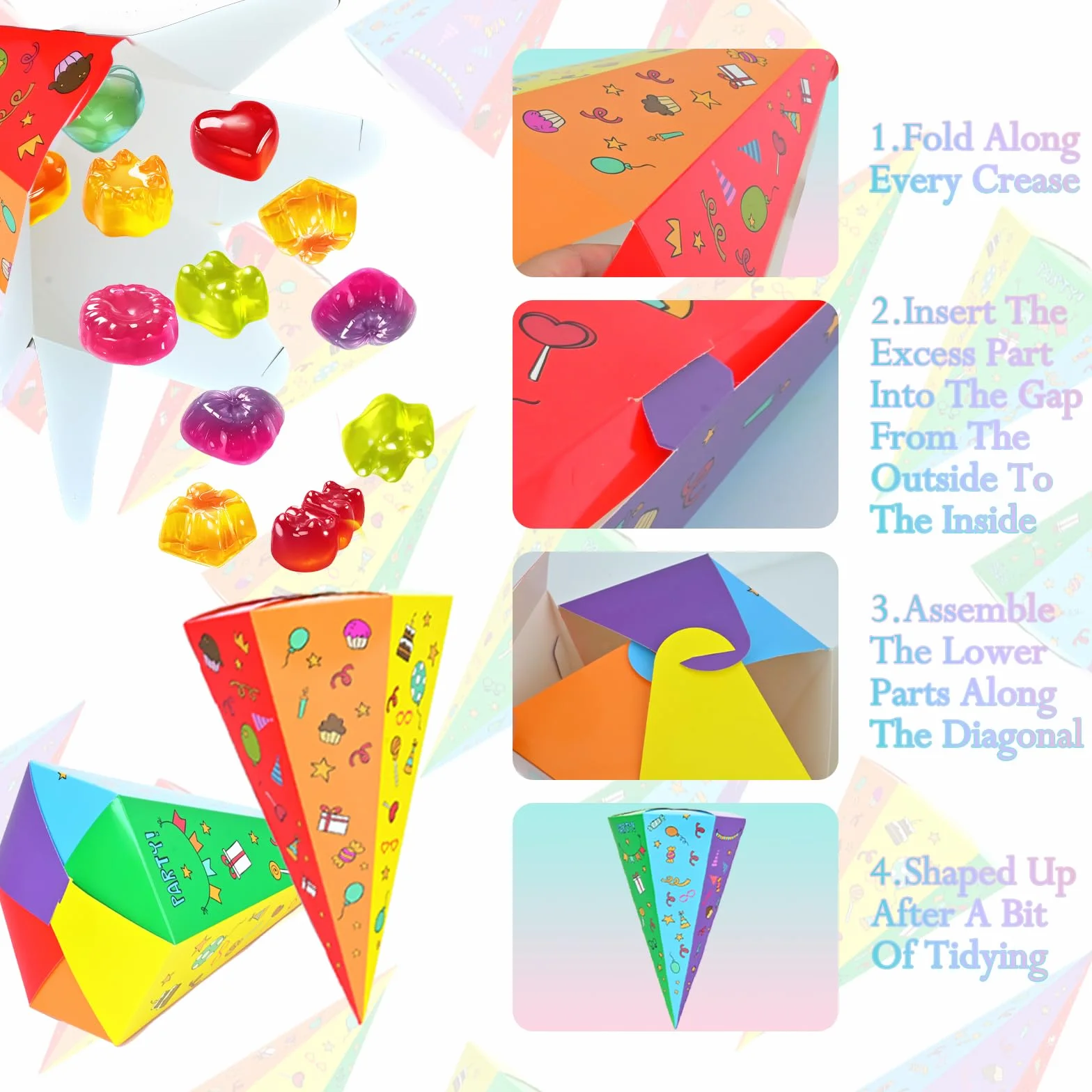 Sacs D'école de Bricolage Pliables 30cm Lot de 10 pour Enfants
