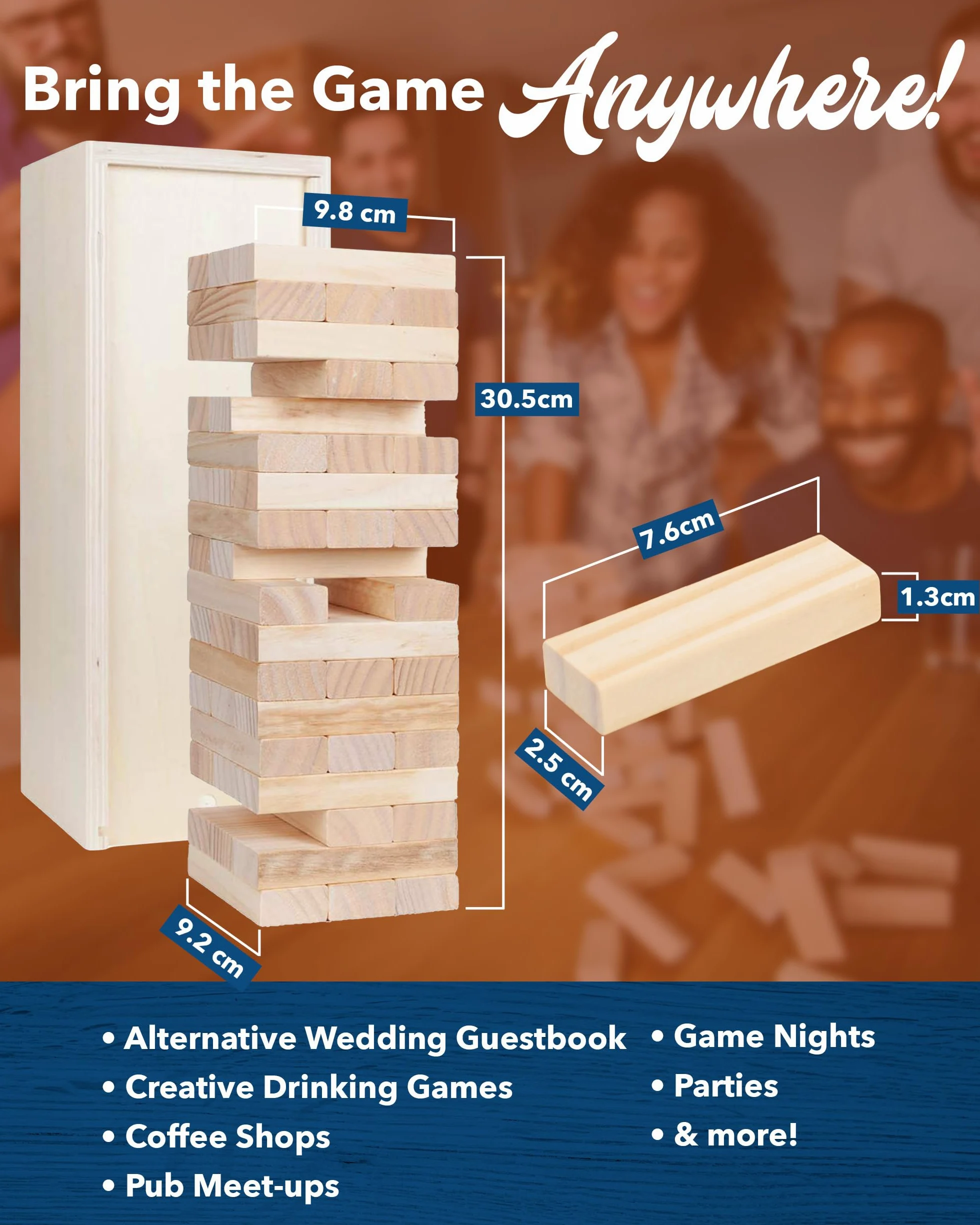 WE Games Jeu de 30,5 cm dans Une boîte en Bois